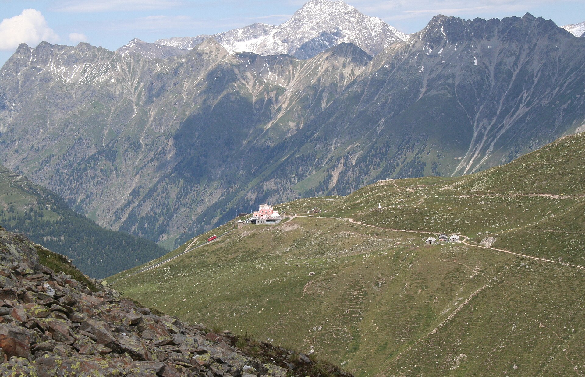 Panorama from Muottas Muragl over the Upper Engadin