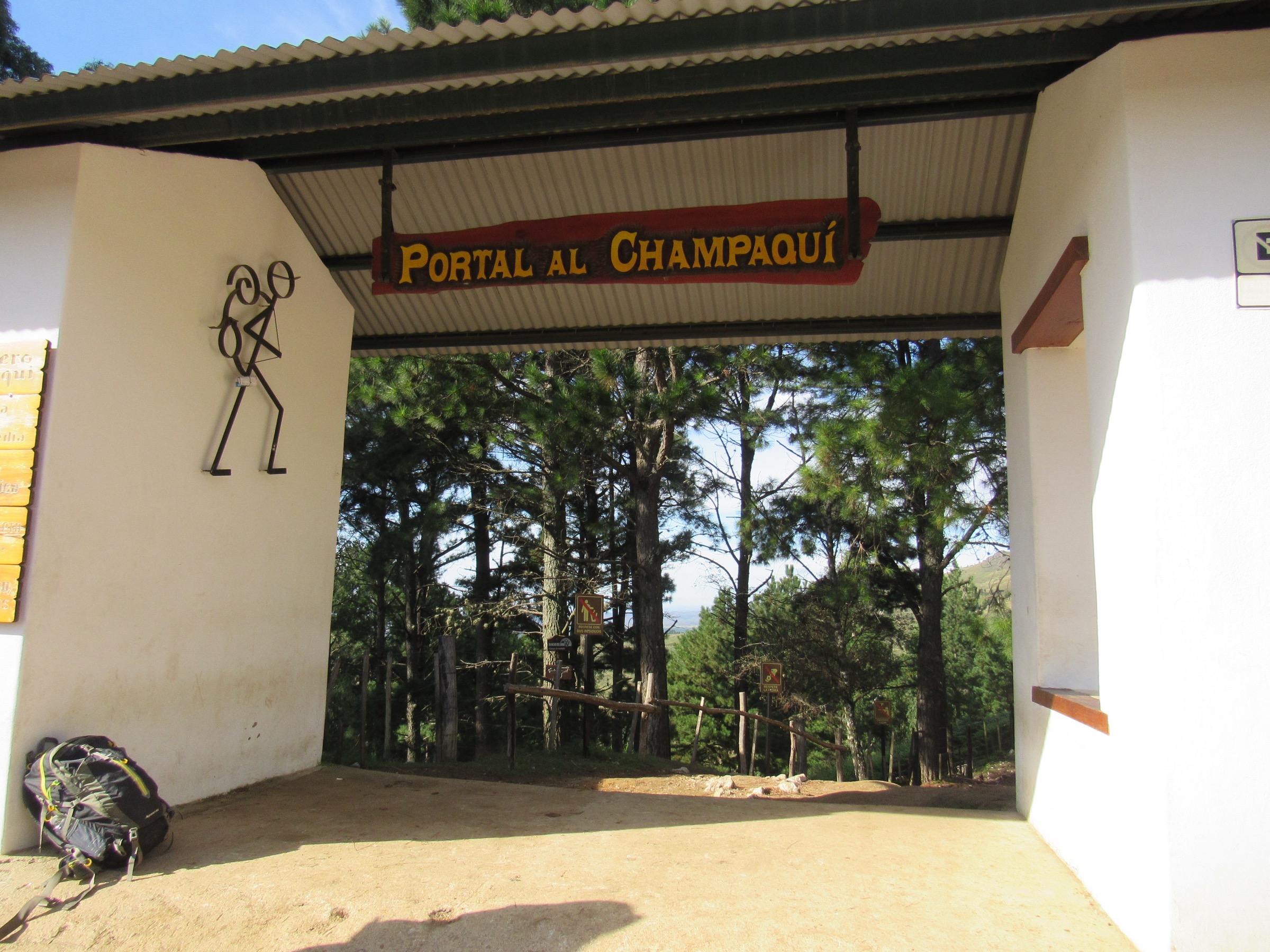 Portal to Champaqui at Villa Alpina trailhead, Cordoba