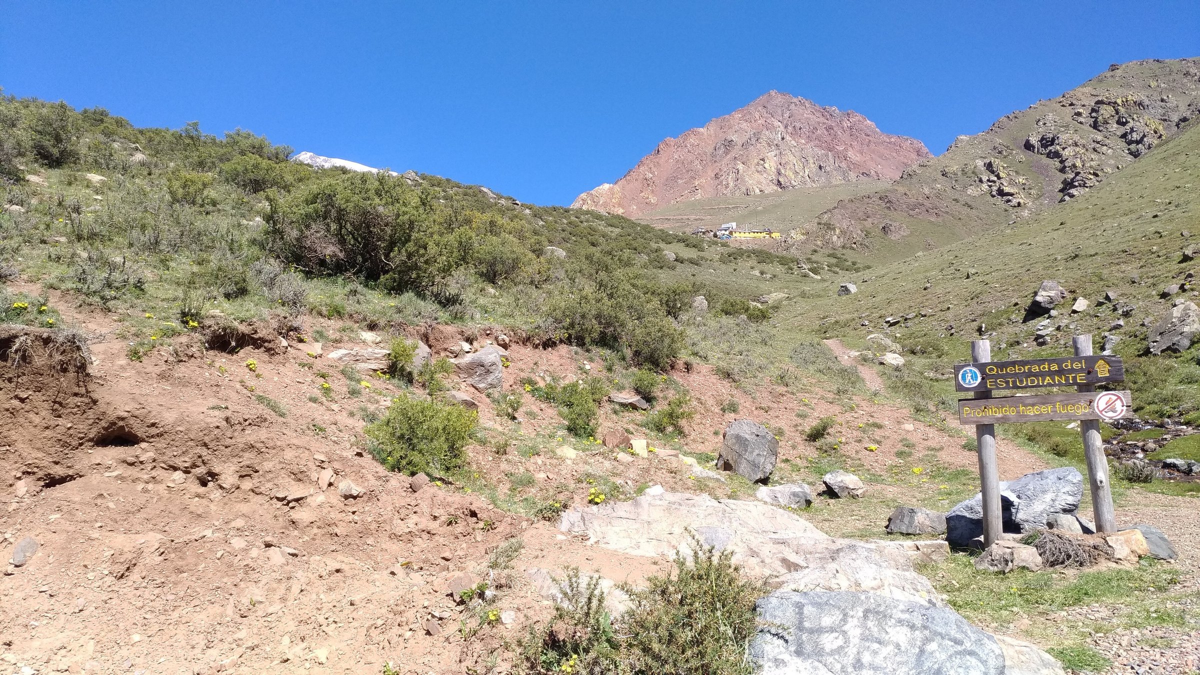 Quebrada del Estudiante in Vallecitos, Cordón del Plata