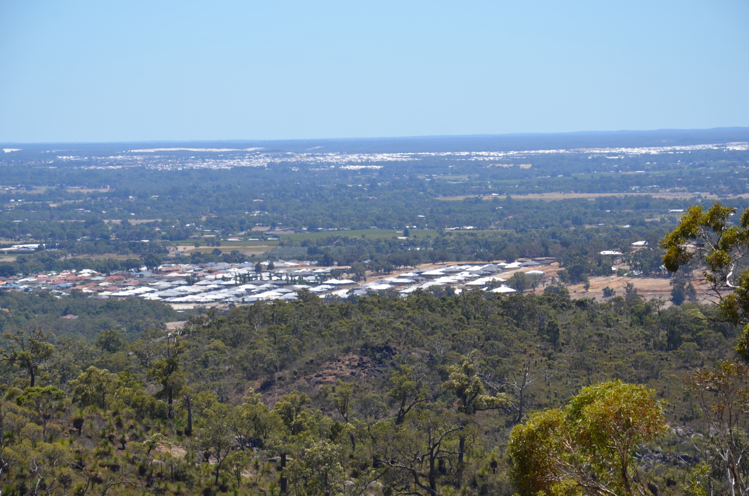 View from the Darling Scarp above John Forrest National Park across the Swan Coastal Plain