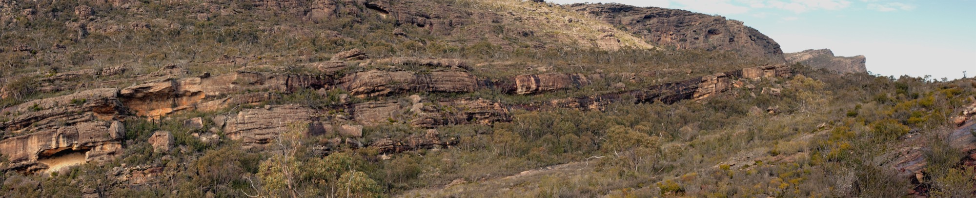 Panoramic view from Briggs Bluff, Northern Grampians