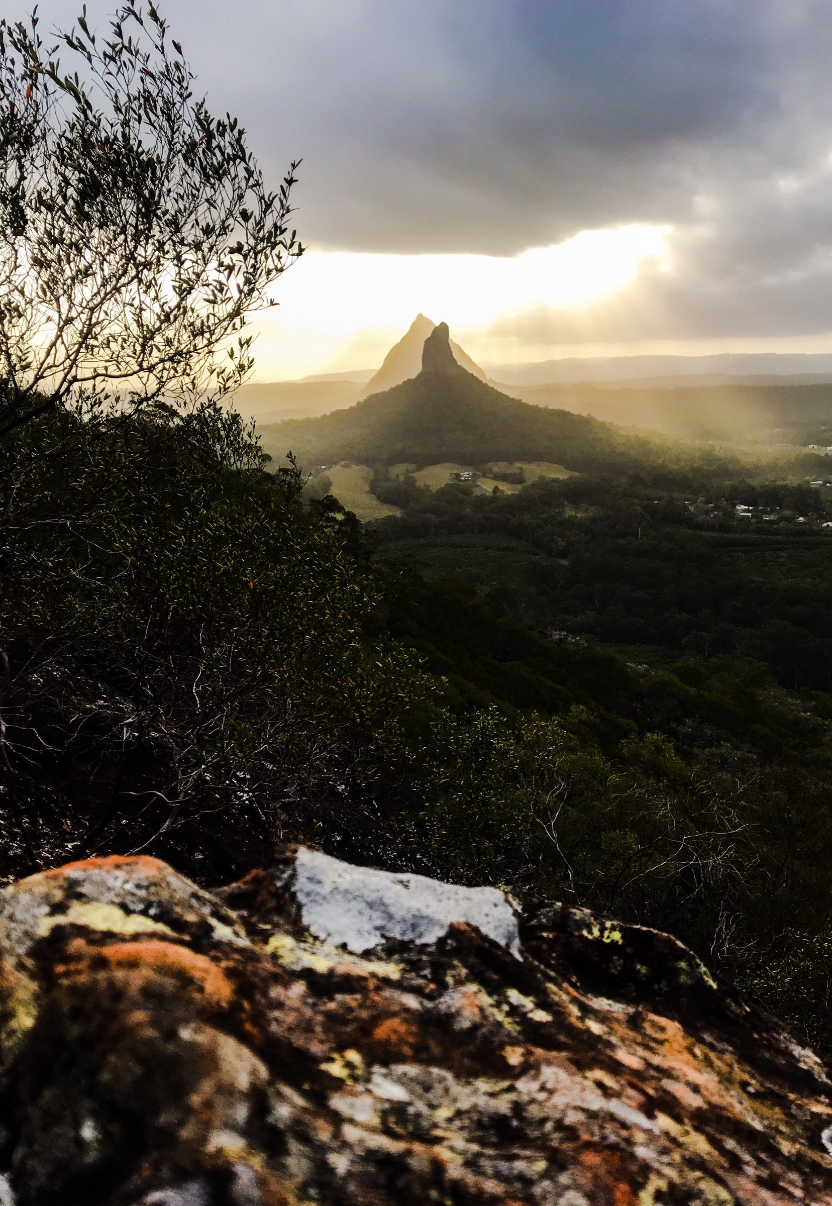 View from the summit of Mount Ngungun across the Glass House Mountains