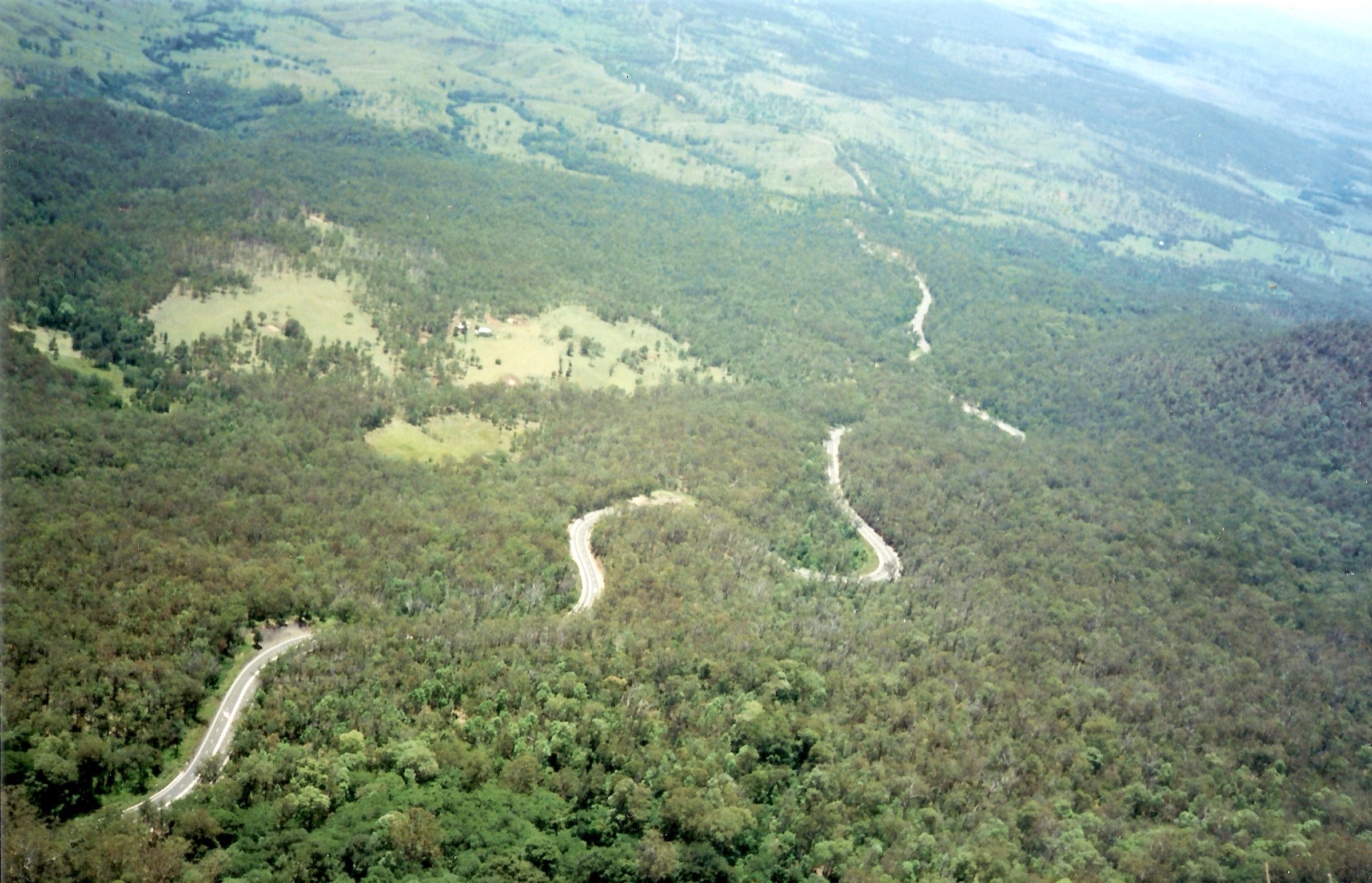 View along the Main Range escarpment from Mount Mitchell above Cunninghams Gap