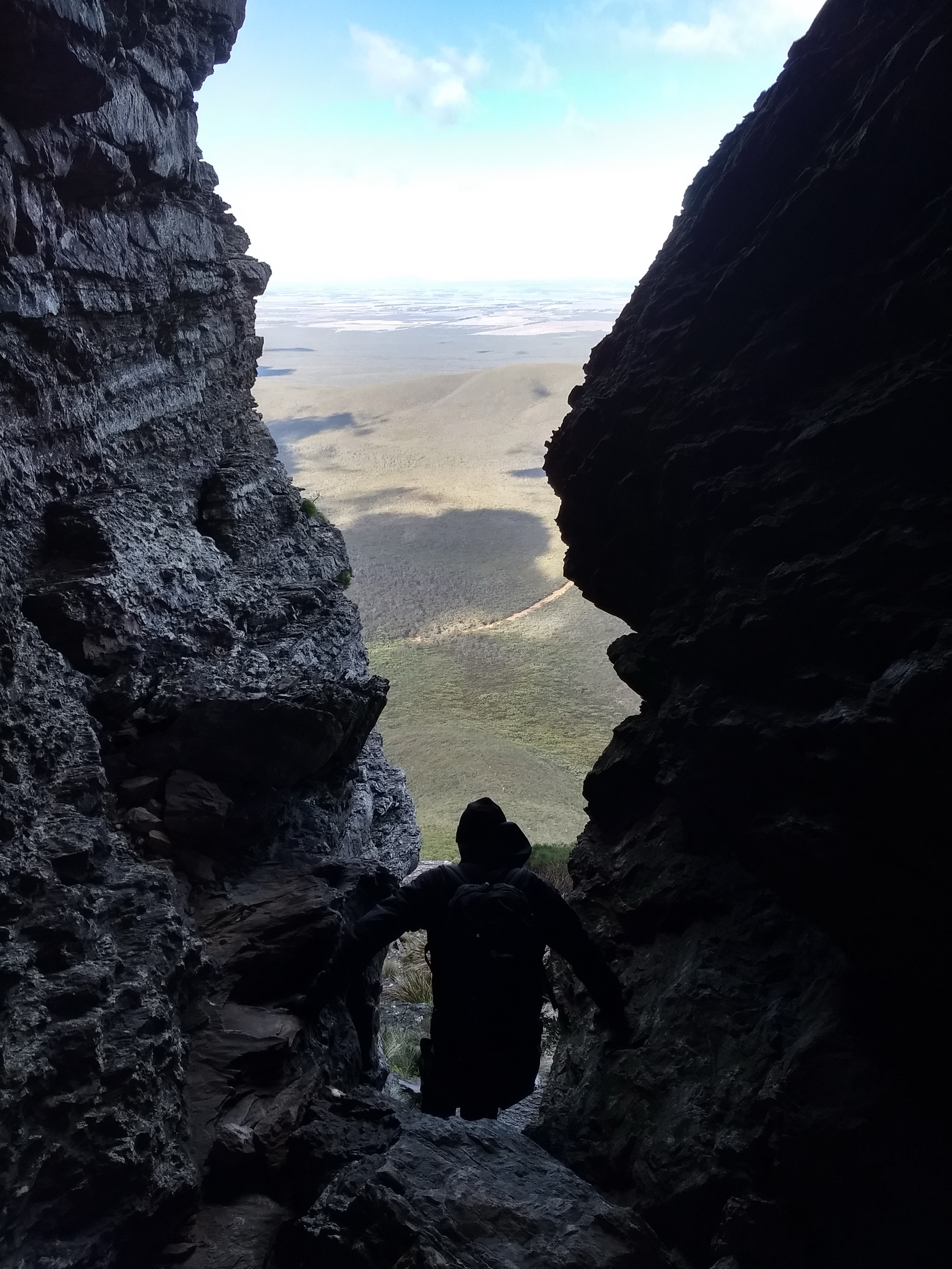 The summit cave near the top of Talyuberlup Peak, the eastern end of the Magog–Talyuberlup ridge