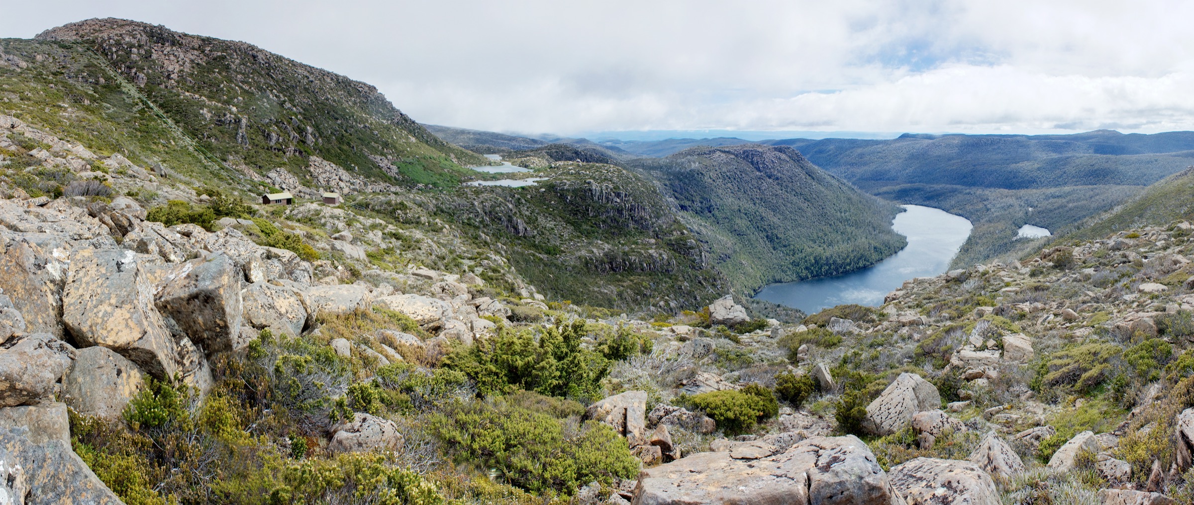 Lake Seal seen from the Tarn Shelf, Mount Field National Park