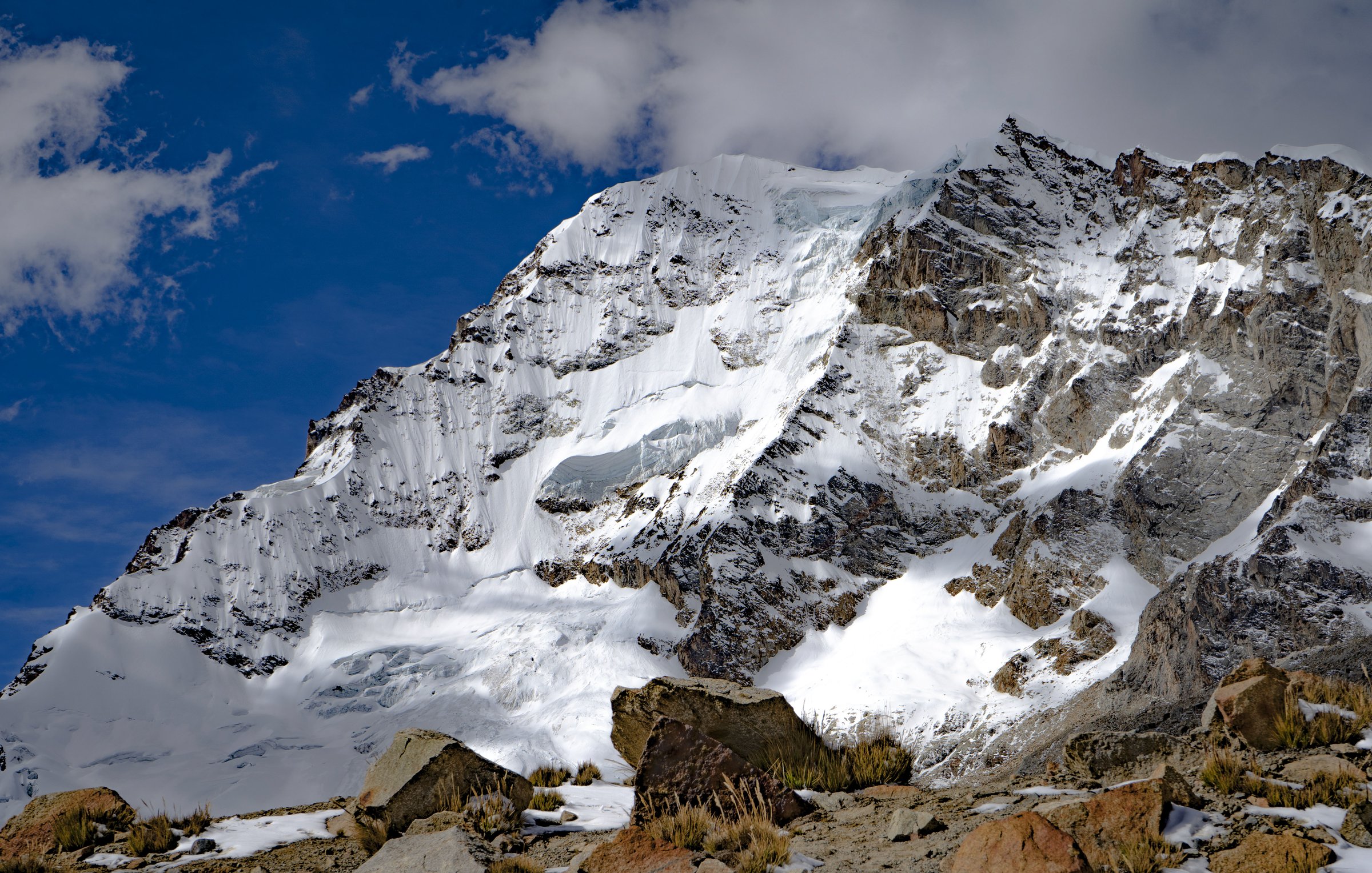 La cara oeste del Huayna Potosi, Bolivia