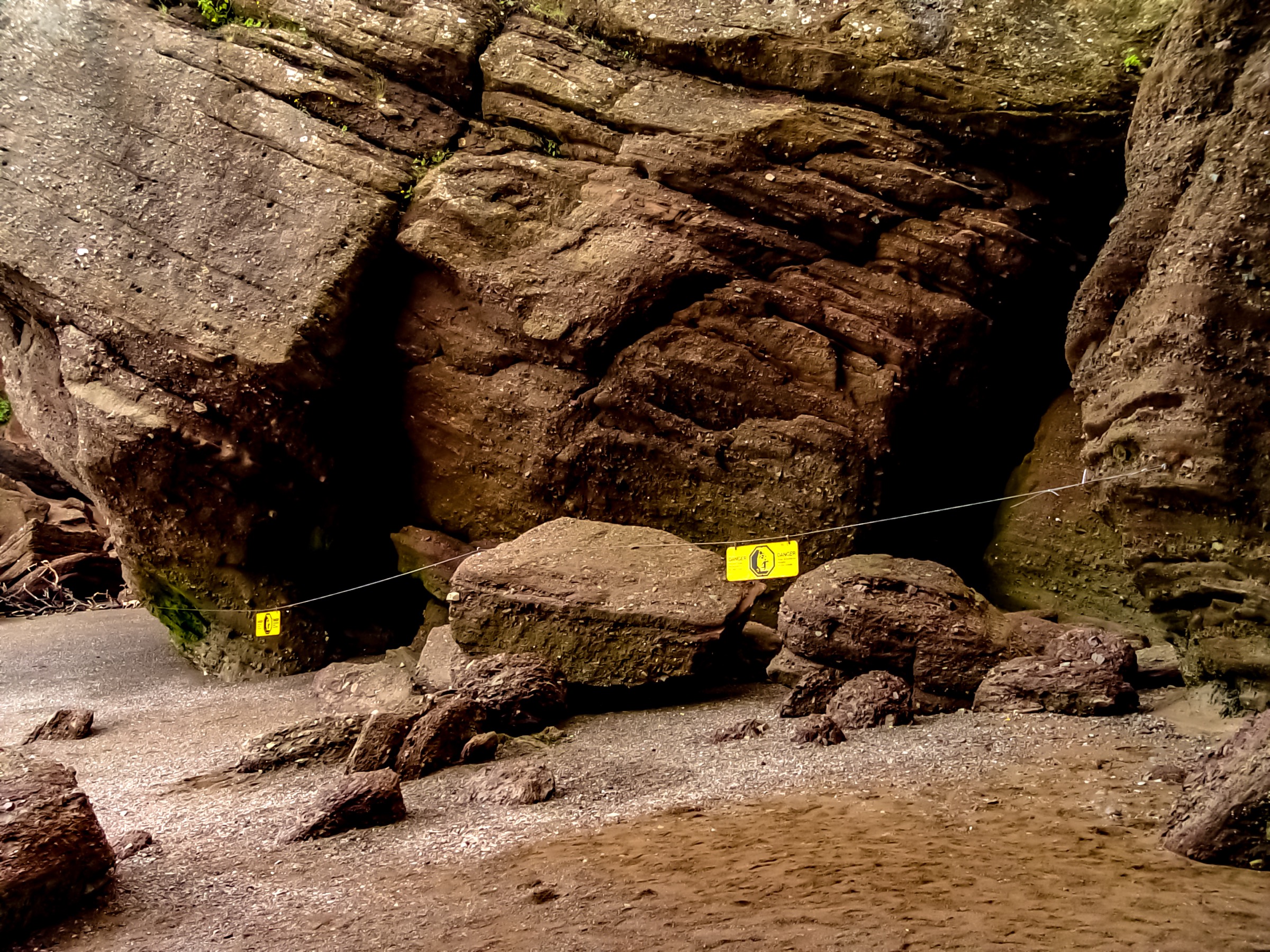 Sea stacks at Hopewell Rocks Provincial Park at low tide