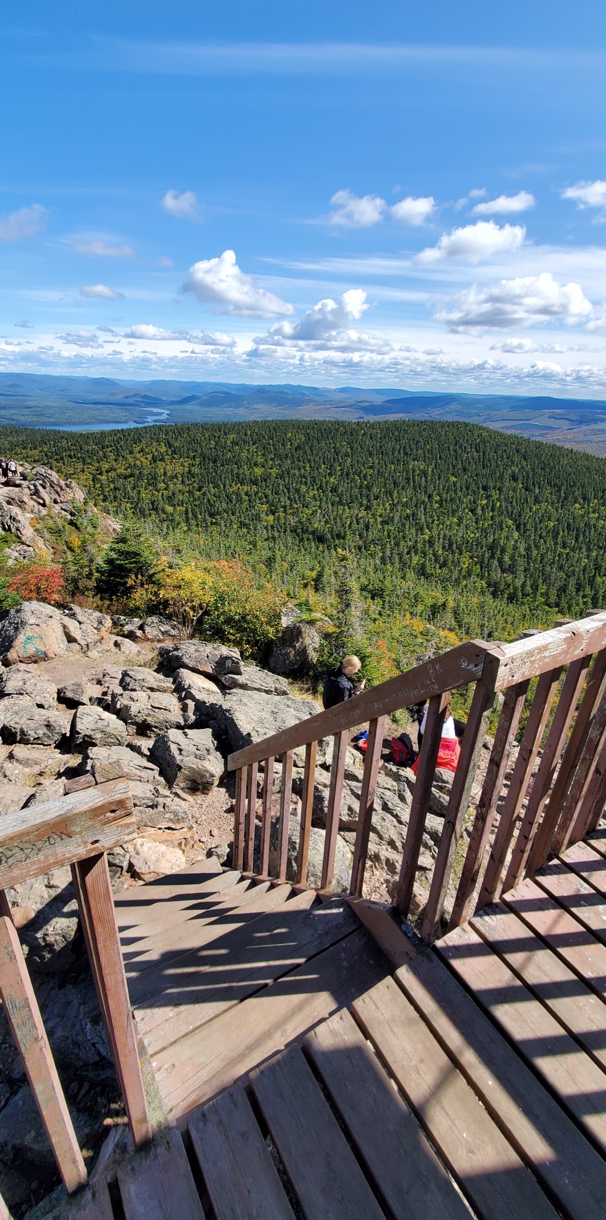 View from the fire tower deck on the summit of Mount Carleton, highest peak in the Maritimes