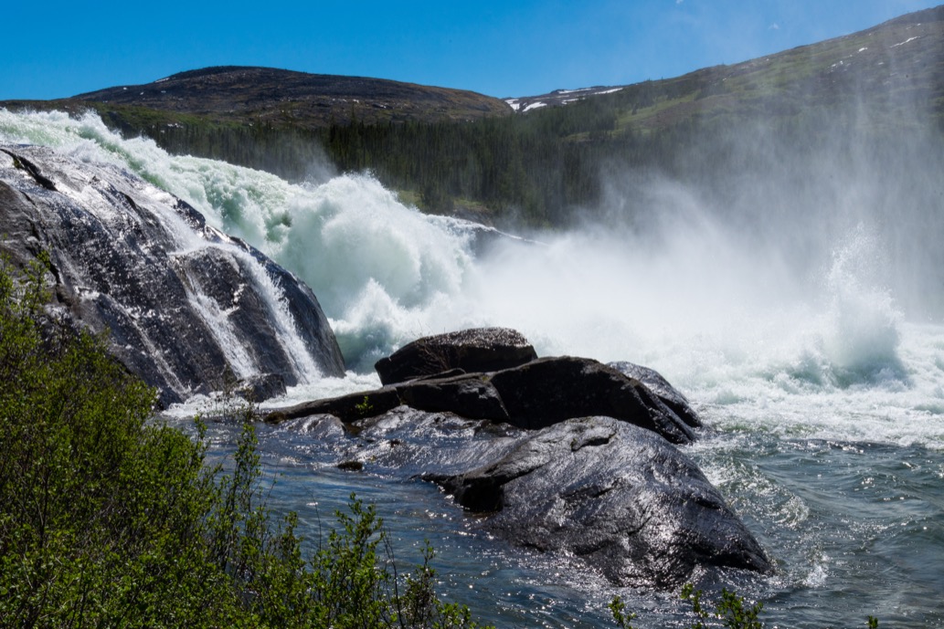 A second view of the Korluktok Falls cascade