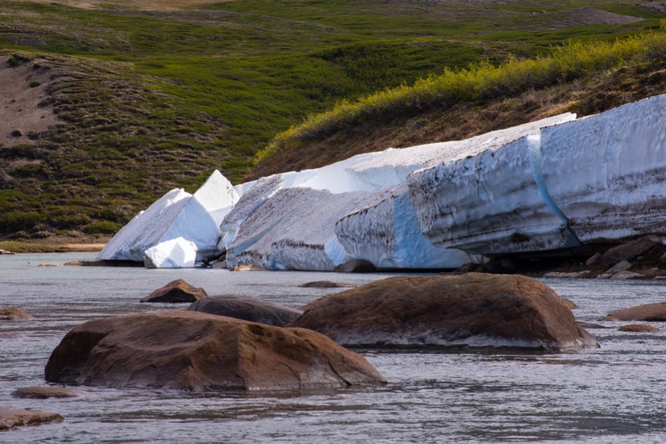 Late melting snow on the Koroc River