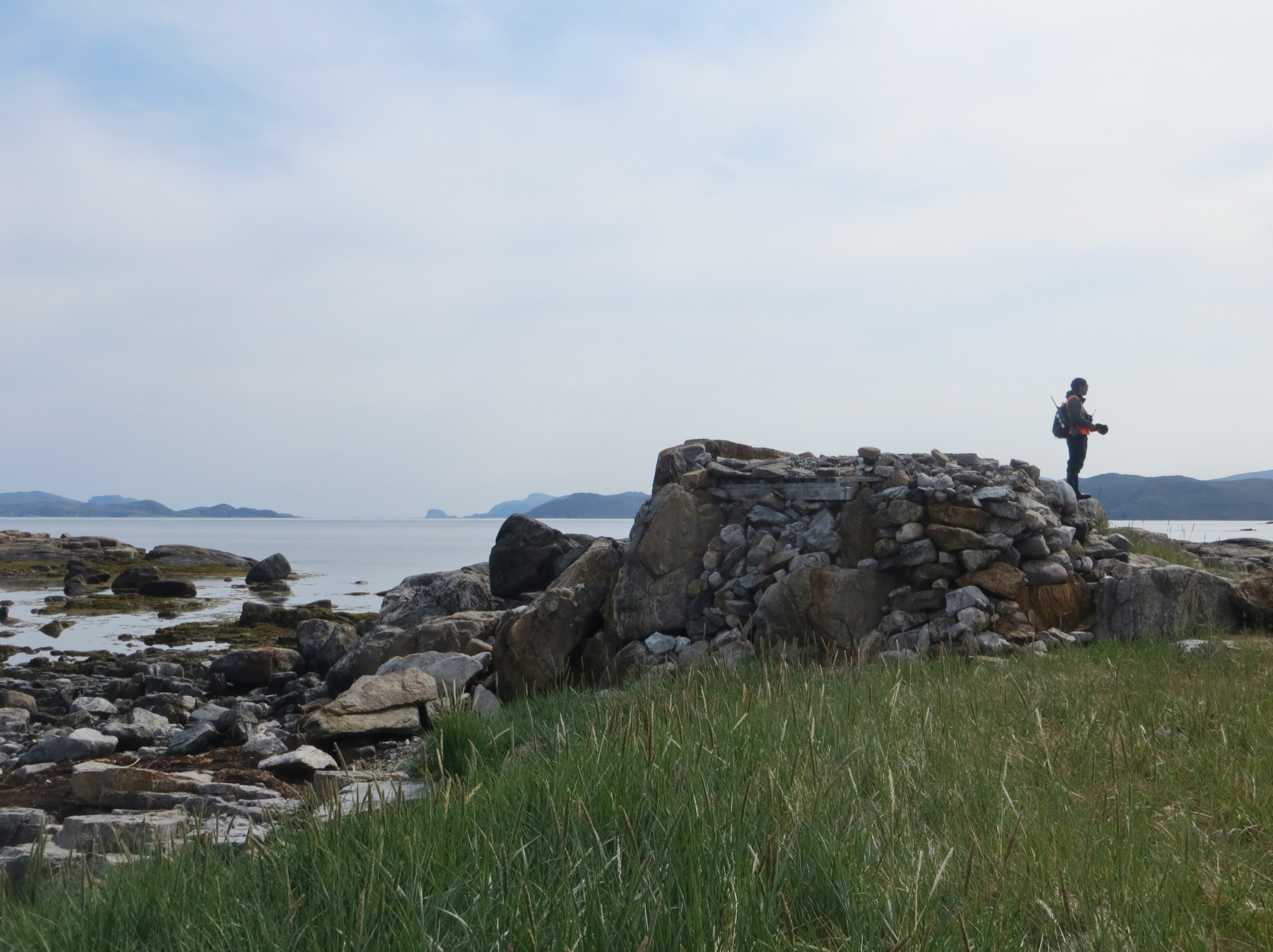 The 1995 reburial site on Sallikuluk (Rose Island), Saglek Bay