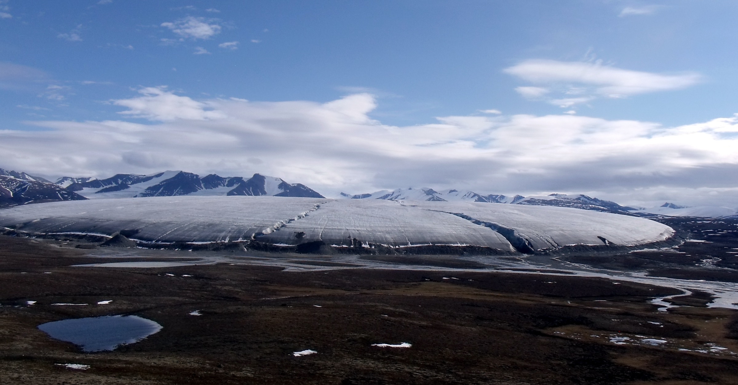 Glacier on Bylot Island, southern Byam Martin foothills