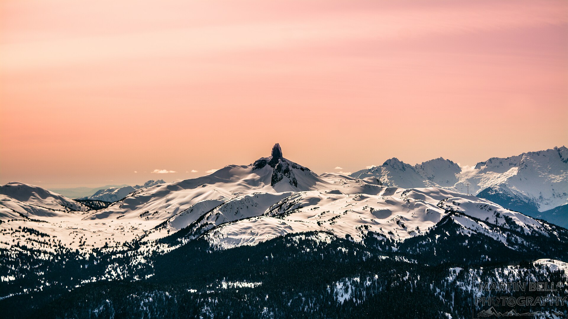 Black Tusk at dawn, viewed from the Panorama Ridge approach in Garibaldi Provincial Park