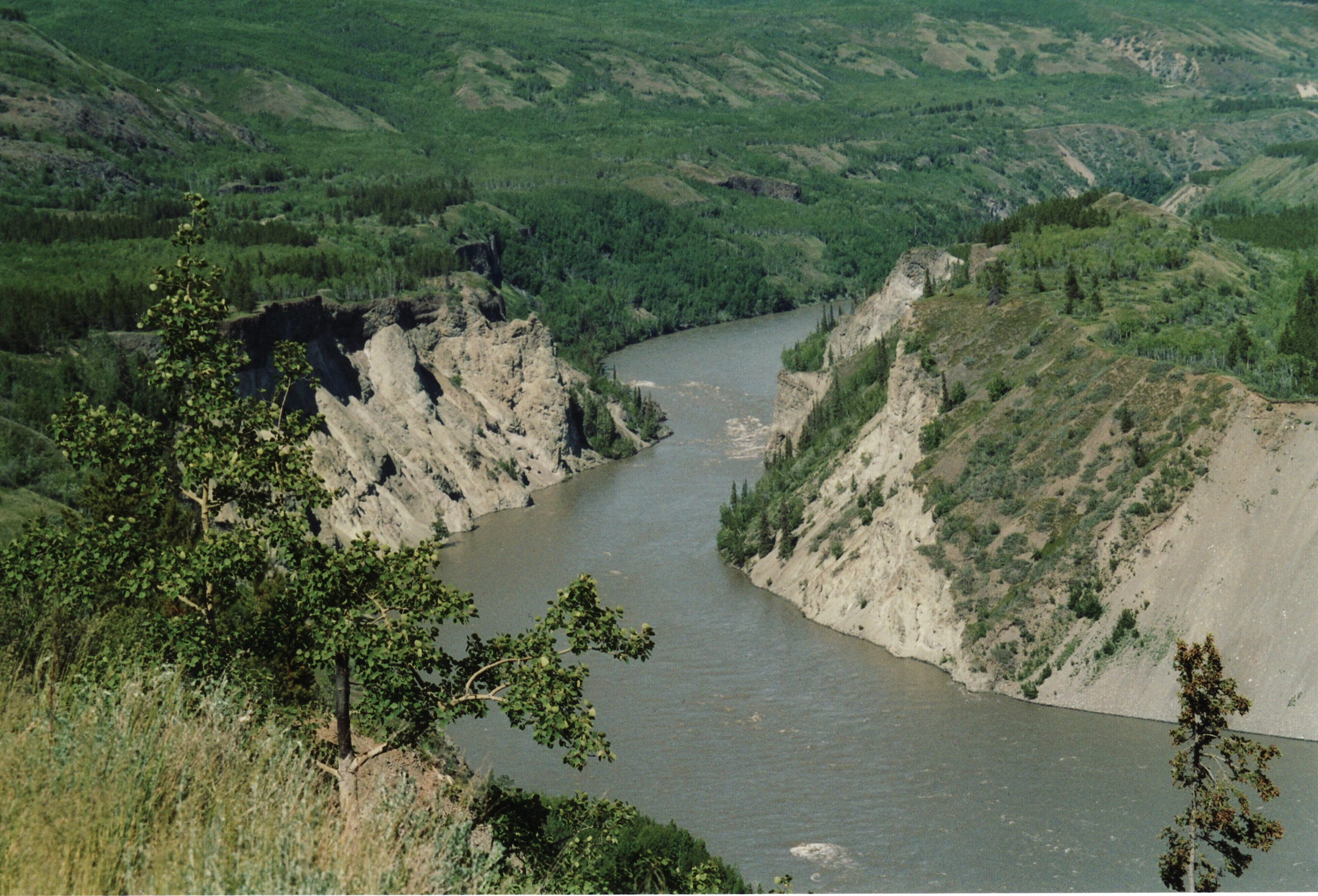 The Grand Canyon of the Stikine near Telegraph Creek, viewed from the Tanzilla Plateau rim