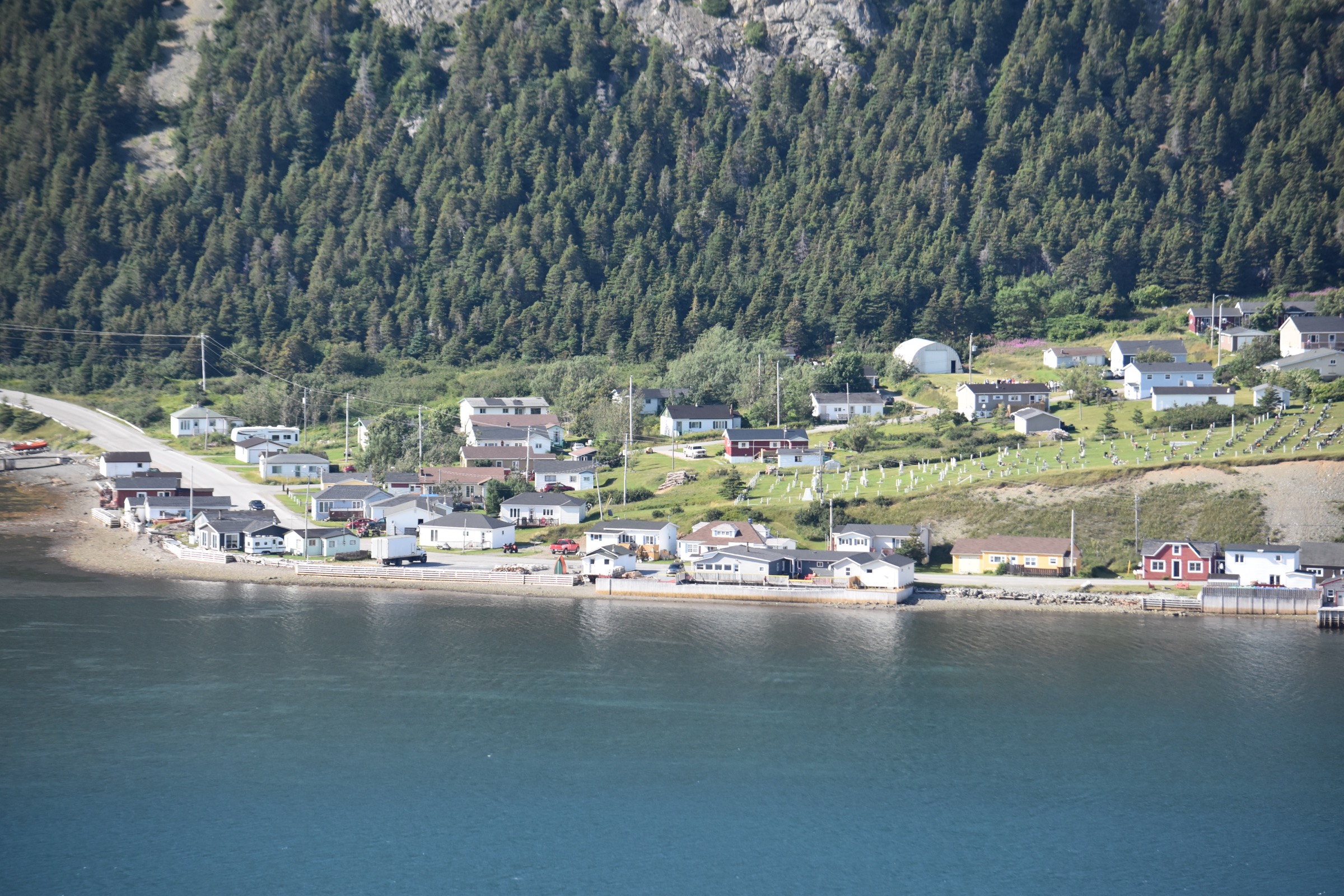 Lark Harbour from the James Cook Heritage Trail on Blow Me Down headland
