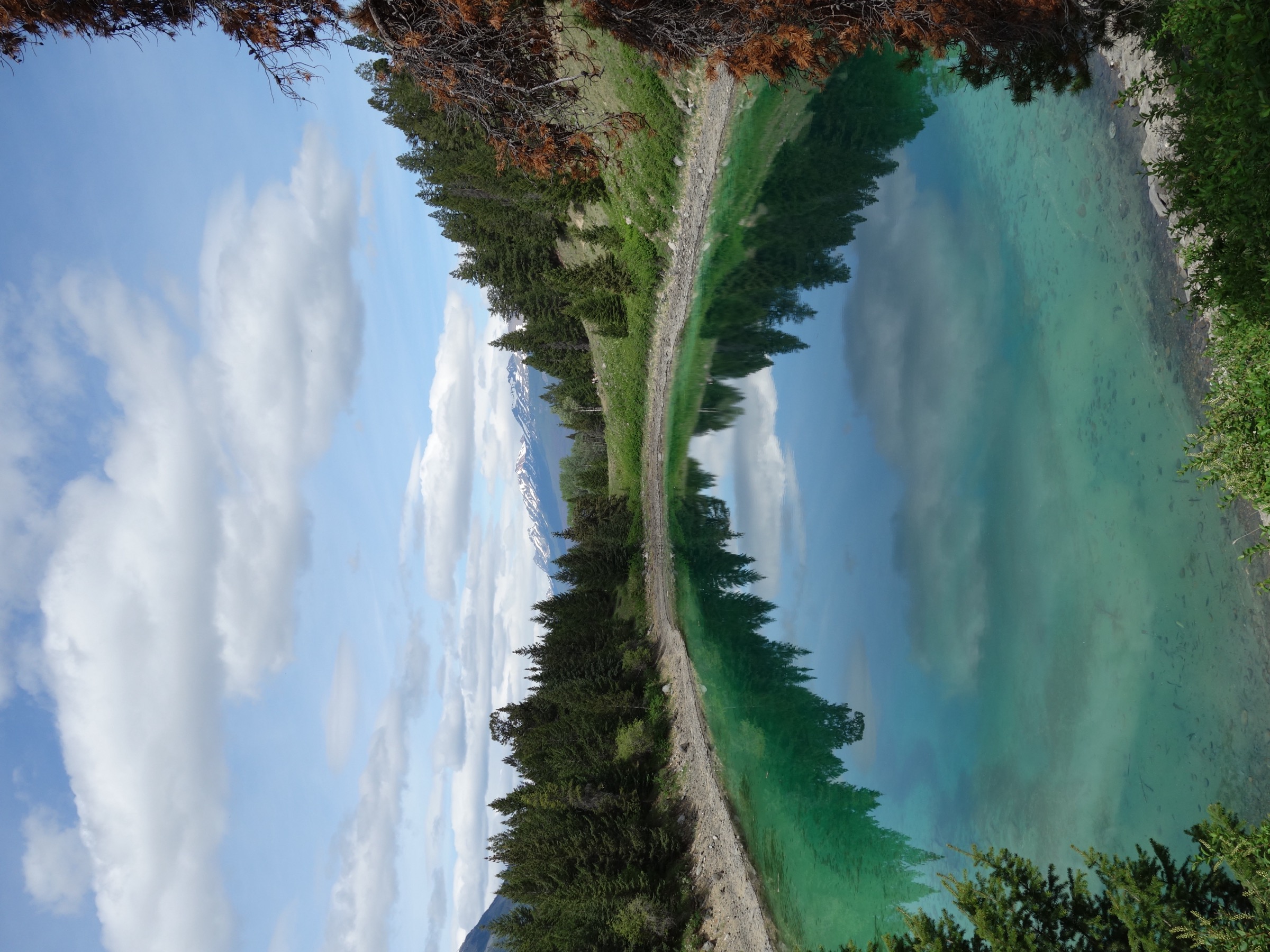 The fourth of the five kettle lakes in the Valley of the Five Lakes, Jasper National Park