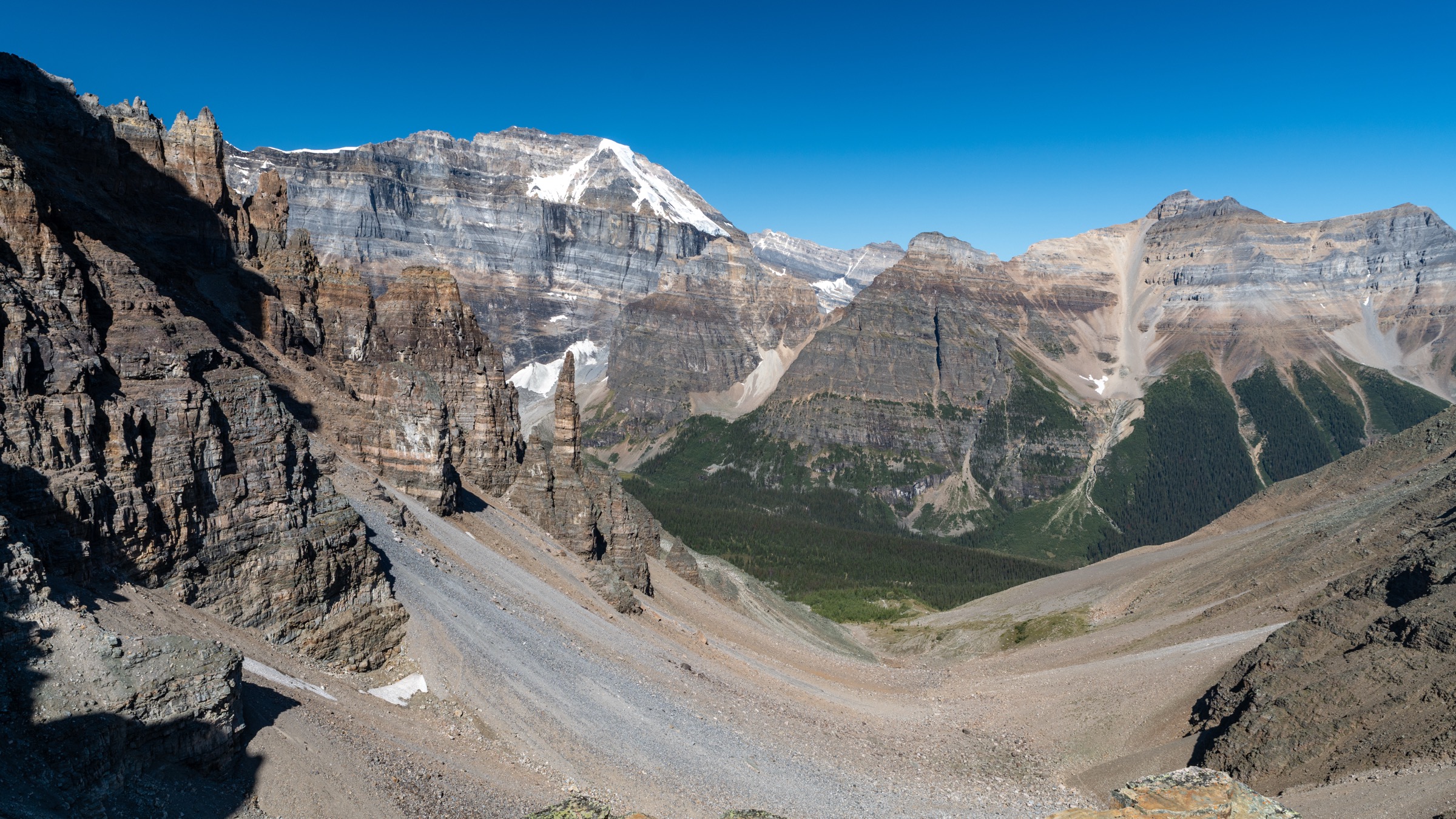 View north from Sentinel Pass into Paradise Valley