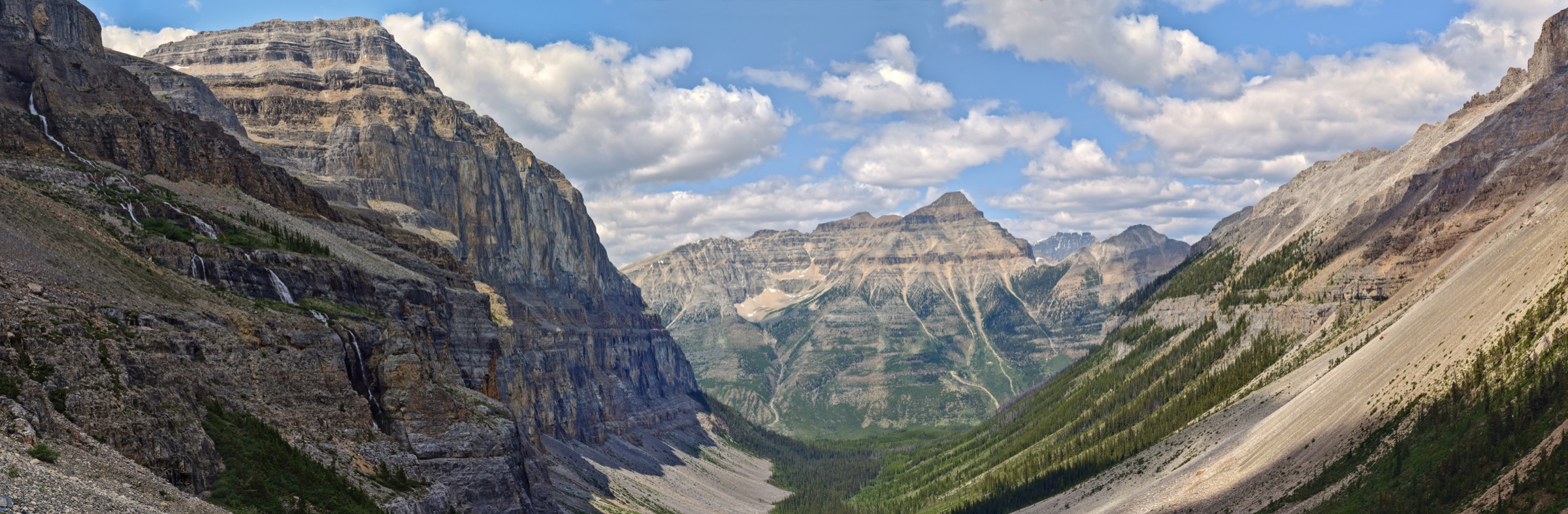 The Stanley Valley headwall and hanging Stanley Glacier
