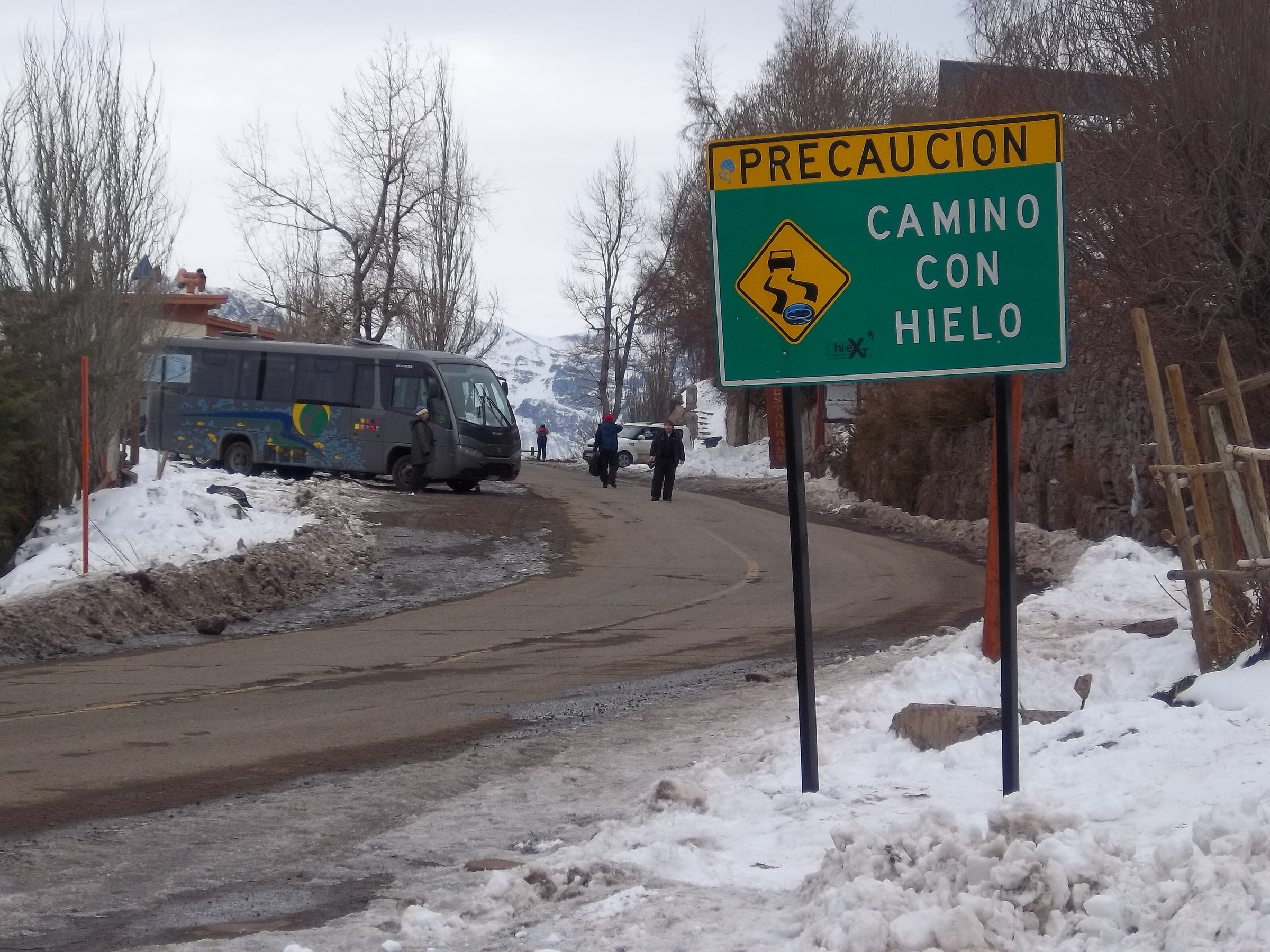 View along the Farellones road toward the El Colorado and La Parva ski villages in the central Andes above Santiago
