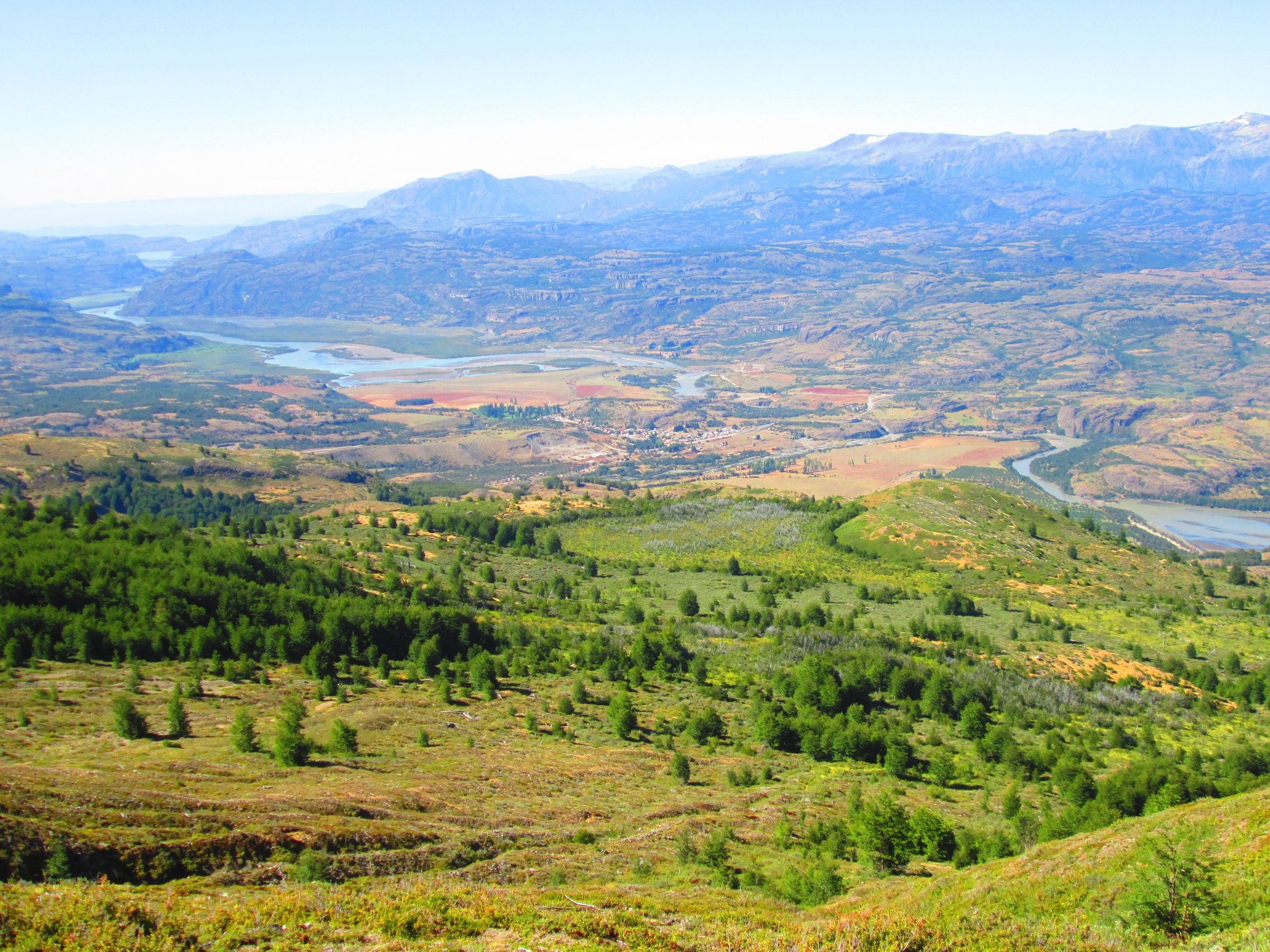 View from Cerro Castillo toward Río Ibáñez