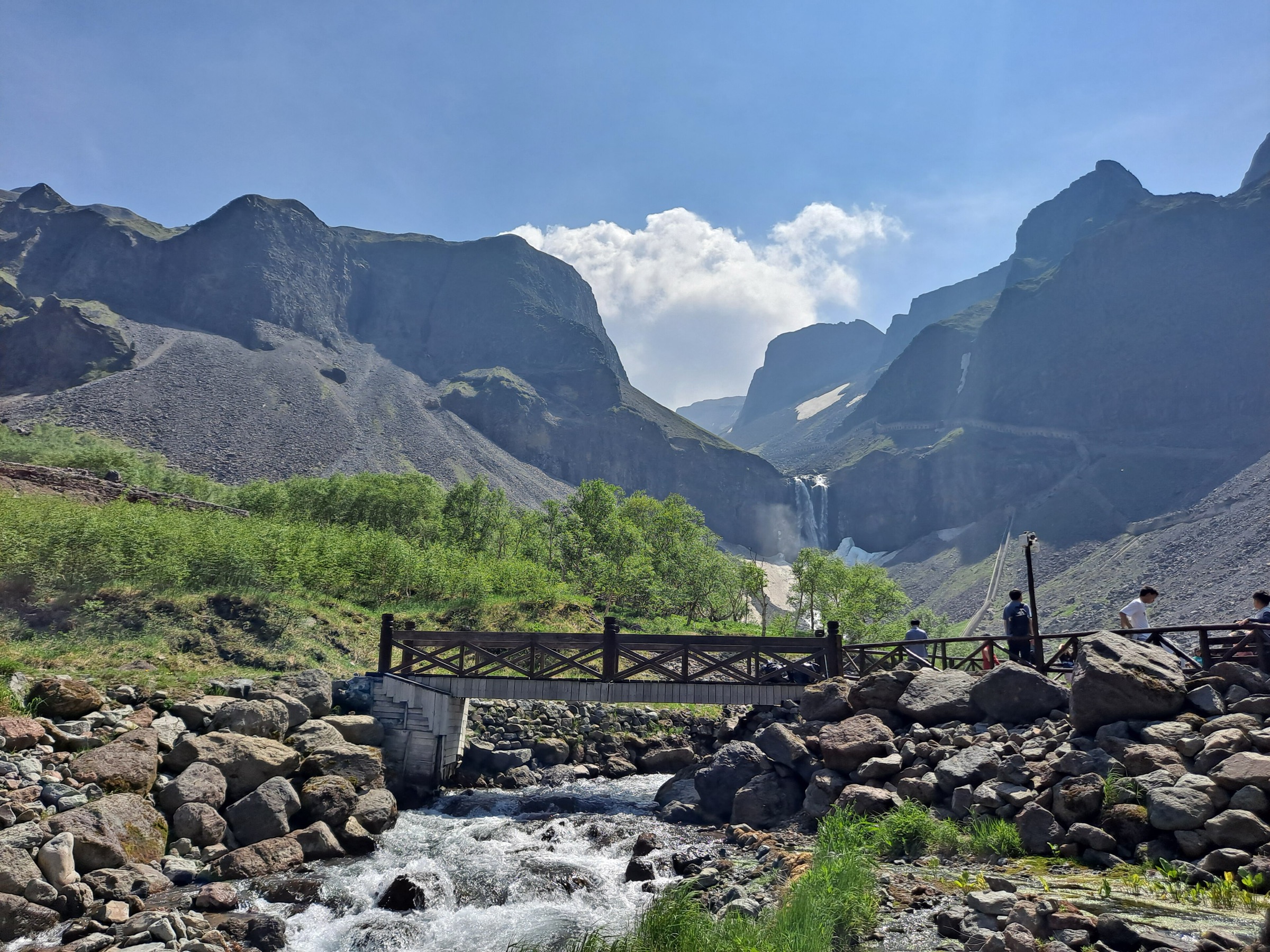Changbai Waterfall on the north slope of Changbai Mountain