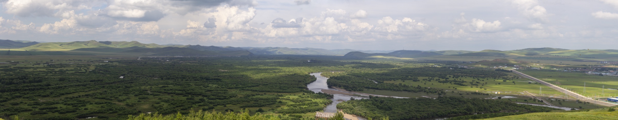 Erguna National Wetland Park: Genhe and Ergun river floodplain from the viewing platform