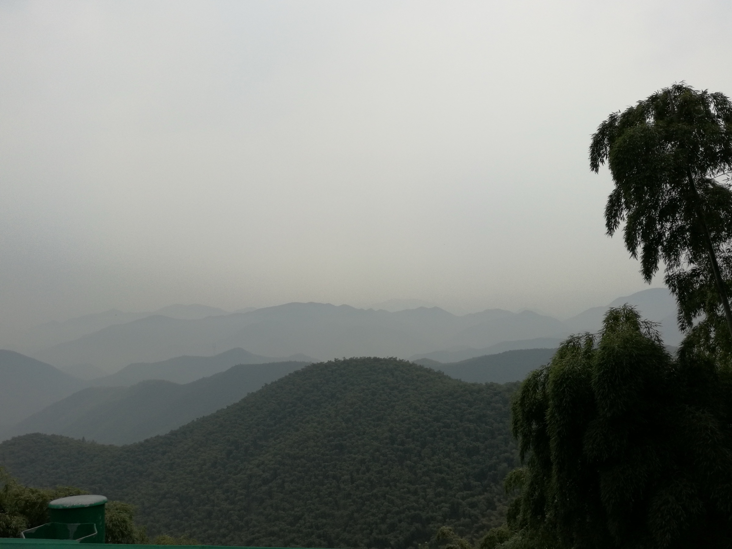 Wooded ridge and historic villas on Mount Mogan, Deqing County, Zhejiang