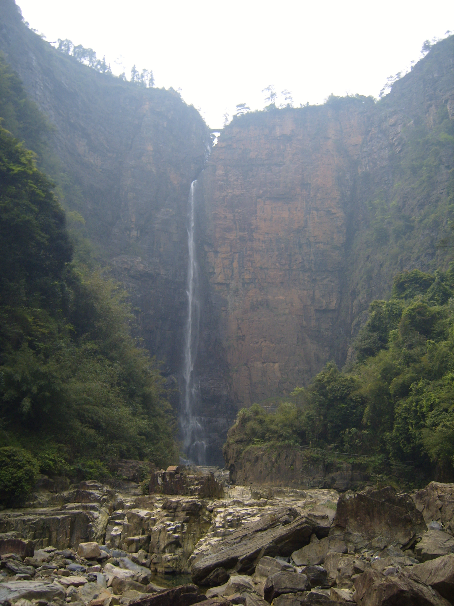 Sandstone walls of the Guangdong Grand Canyon in Ruyuan Yao Autonomous County