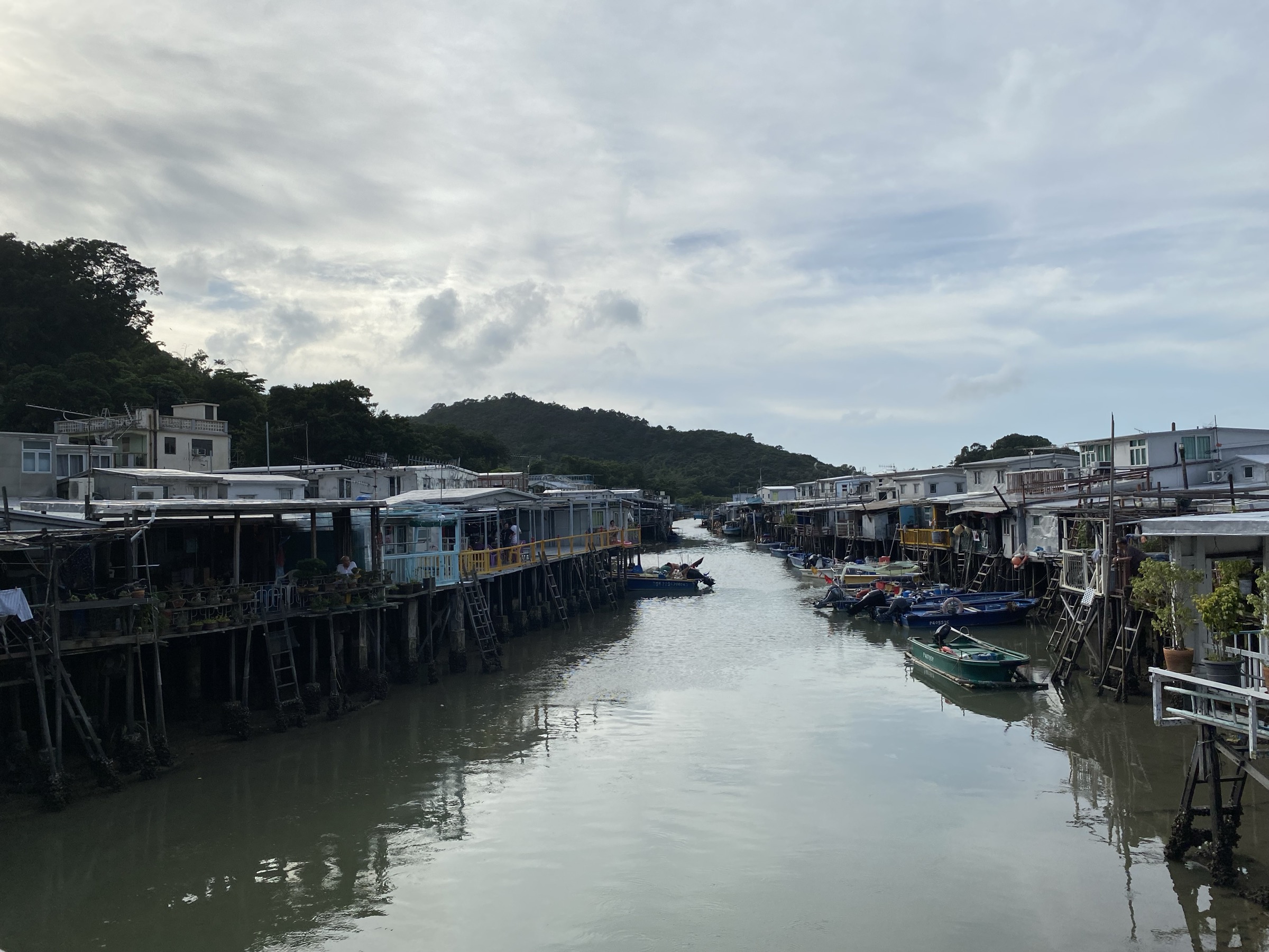 Stilt houses on the waterways of Tai O fishing village, north-west Lantau Island