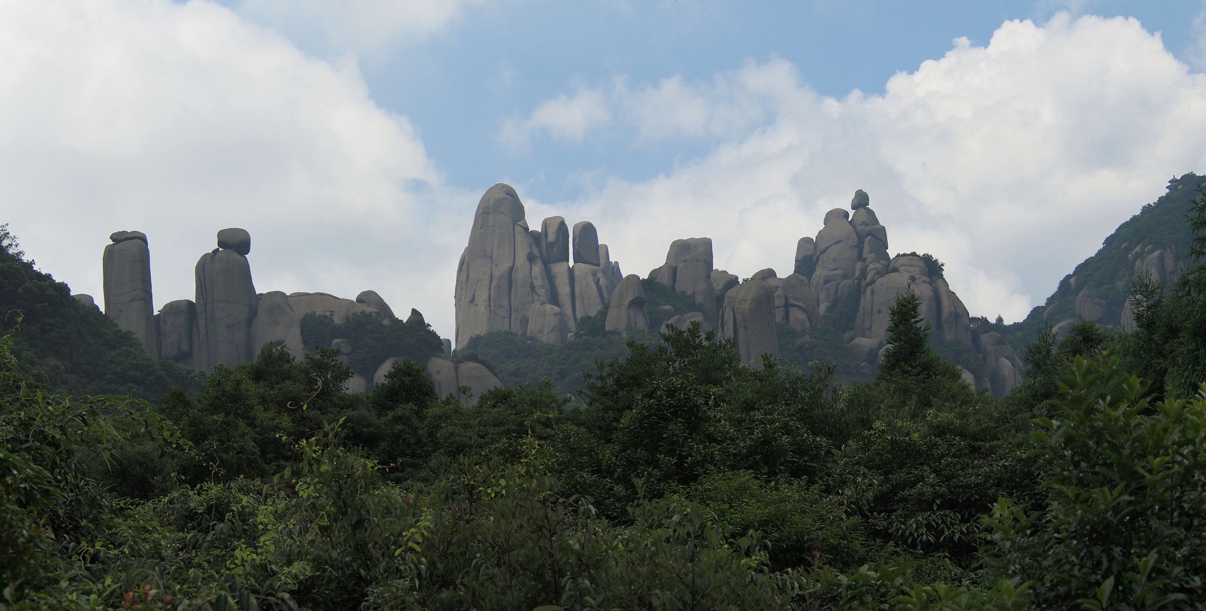 Granite rock formations on Mount Taimu in the central peak-forest plateau
