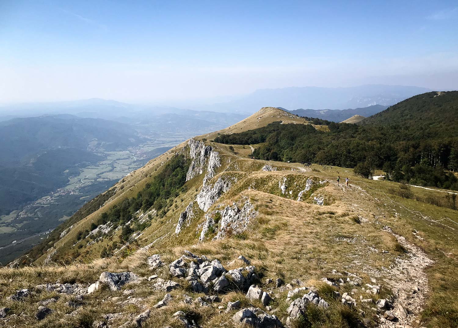 View west from Pleša Peak on the Nanos Plateau