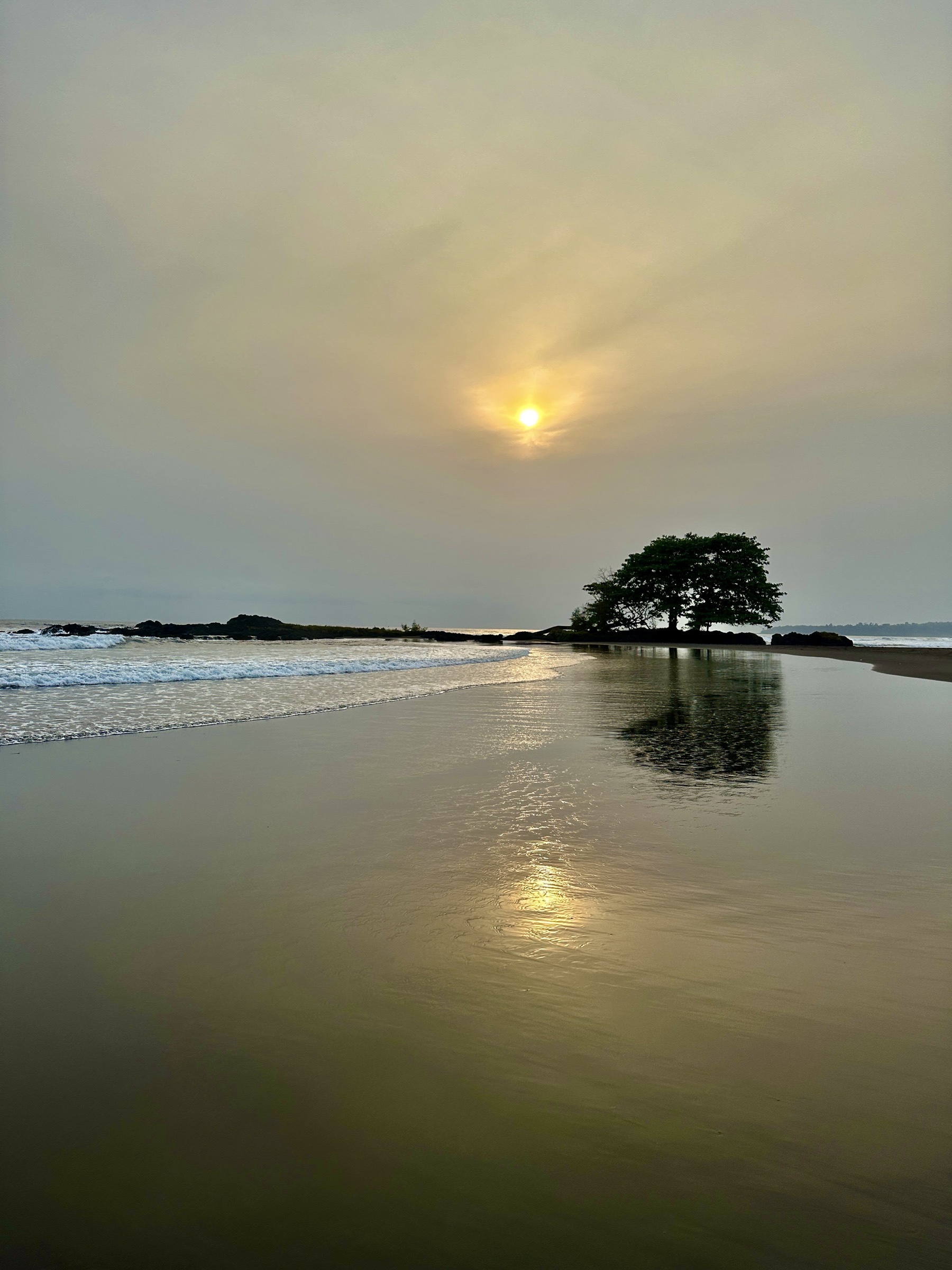 Ureca black-sand beach on the southern coast of Bioko, Equatorial Guinea