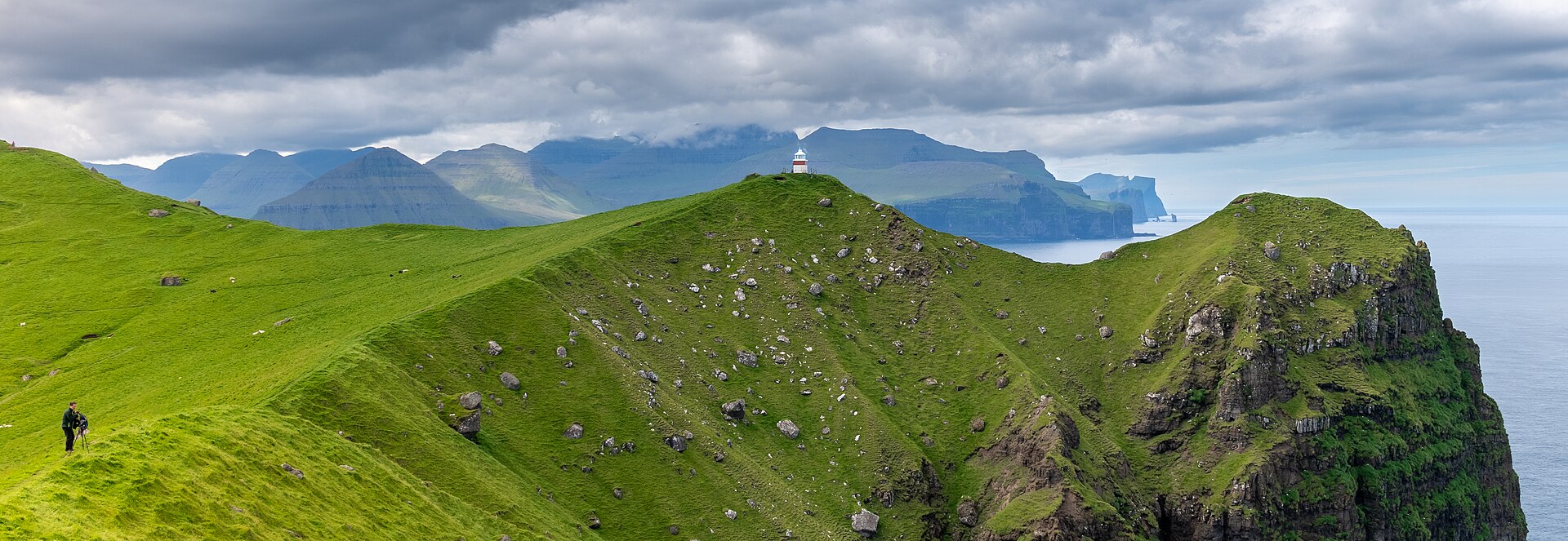 Kallur Lighthouse on the northern headland of Kalsoy