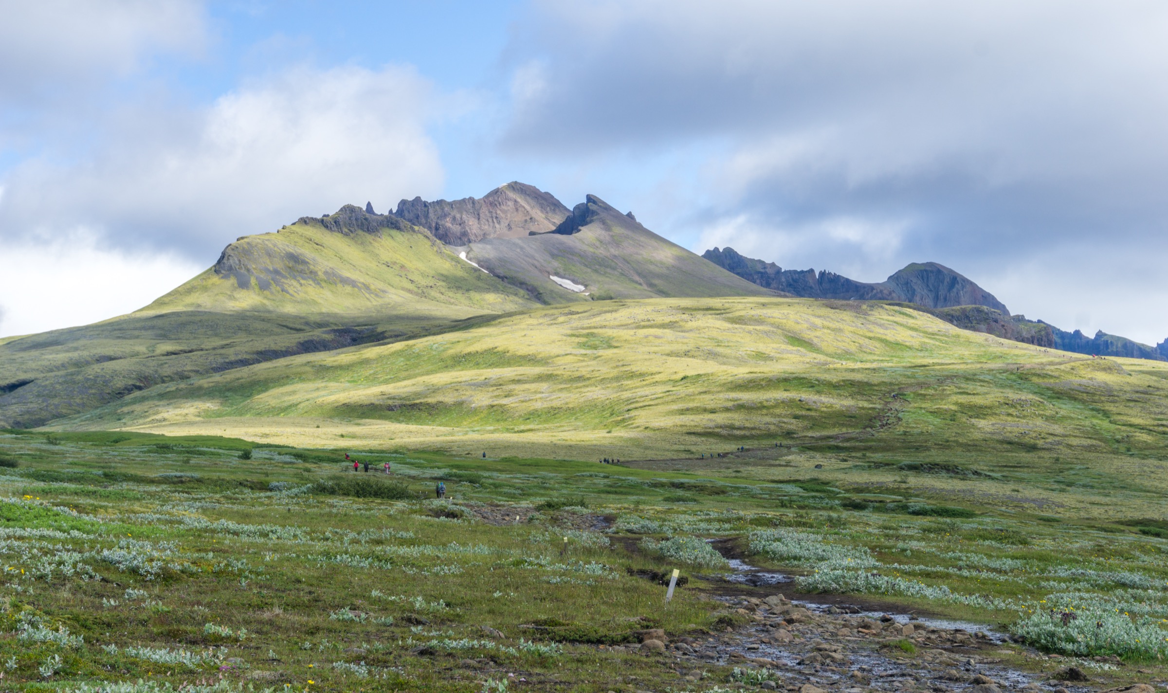 Trail Skaftafellsheiði with Kristínartindar