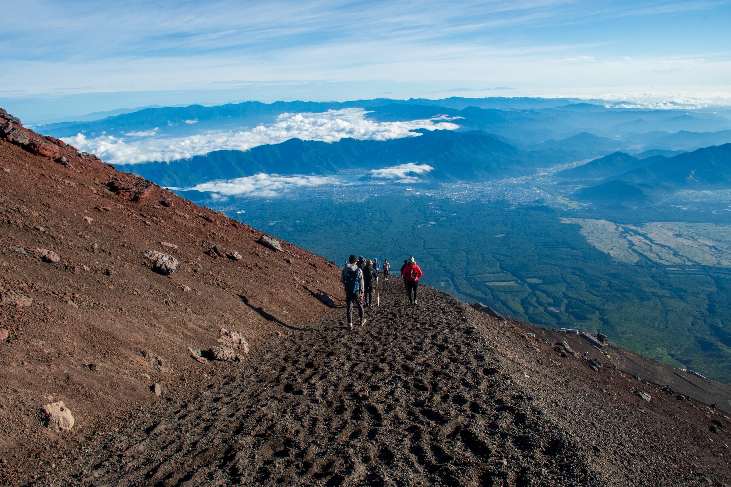 Mt. Fuji from the Yoshida Trail at sunrise