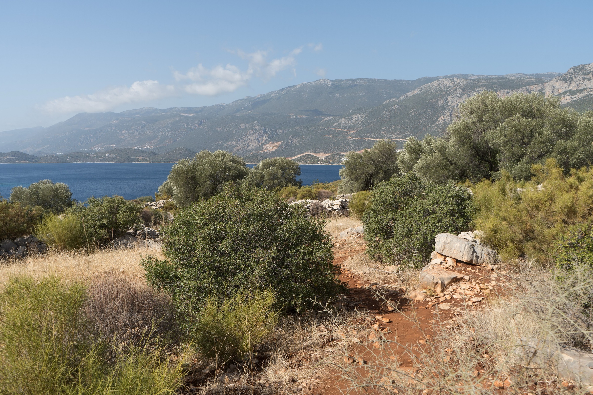 Coastal terrain on the Lycian Way near Kaş, southern Turkey
