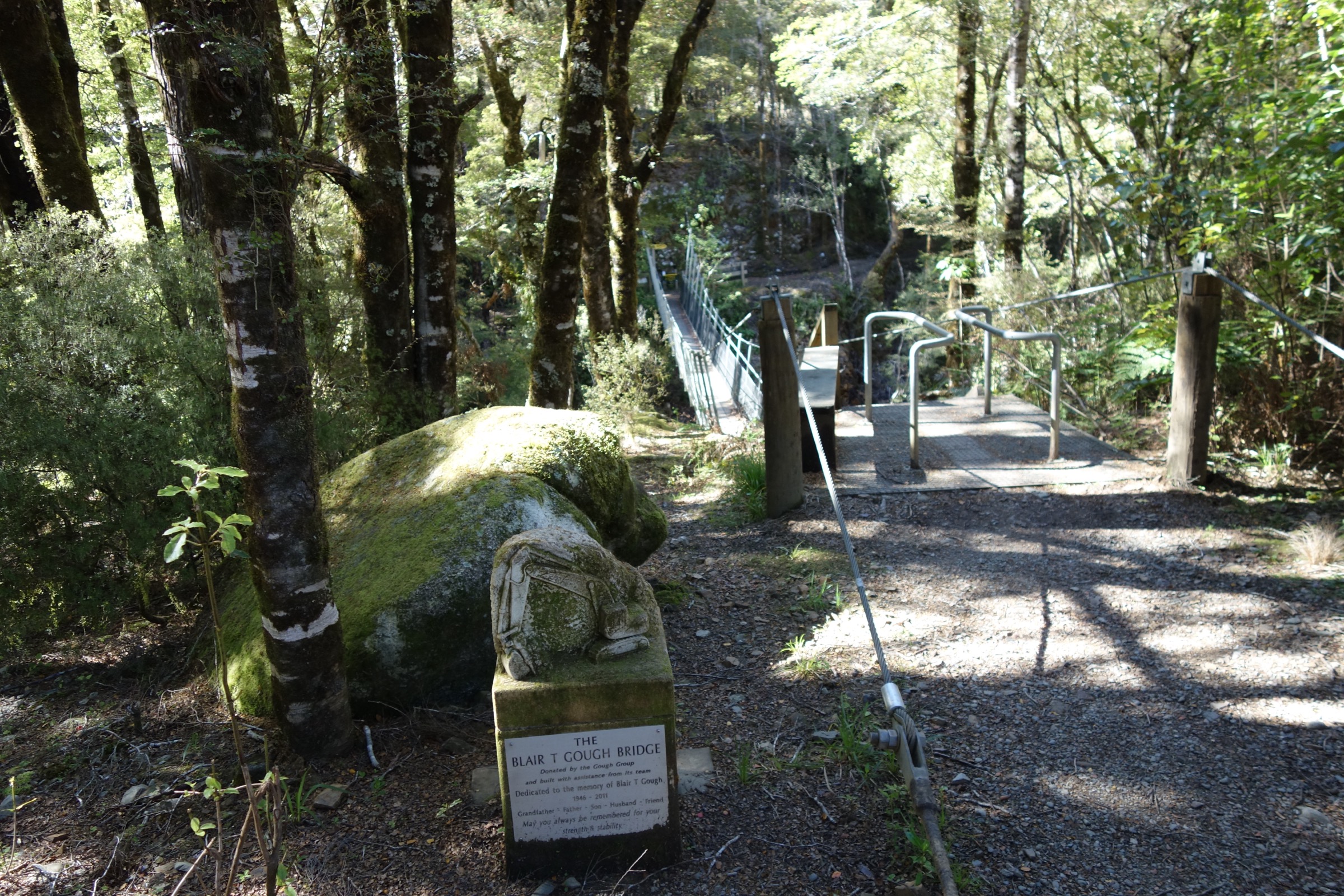 Blair T Gough Bridge on the Old Ghost Road above Lyell, Upper Buller Gorge