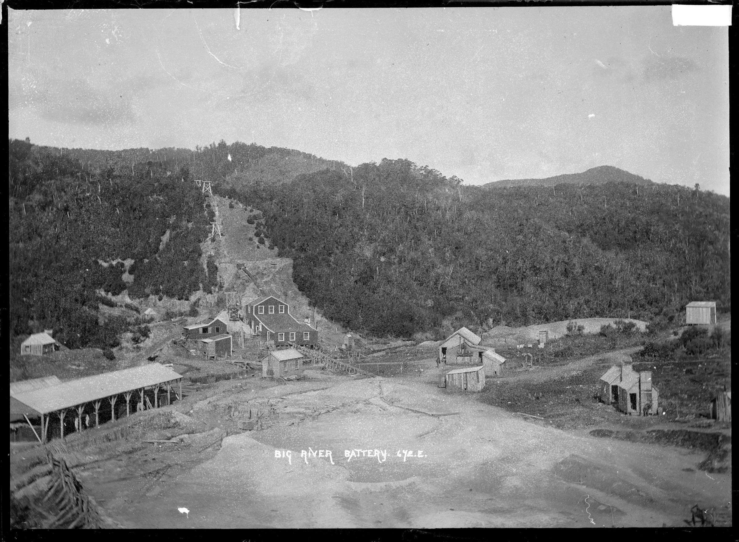 Big River Battery at the Big River gold-mining settlement, Buller District