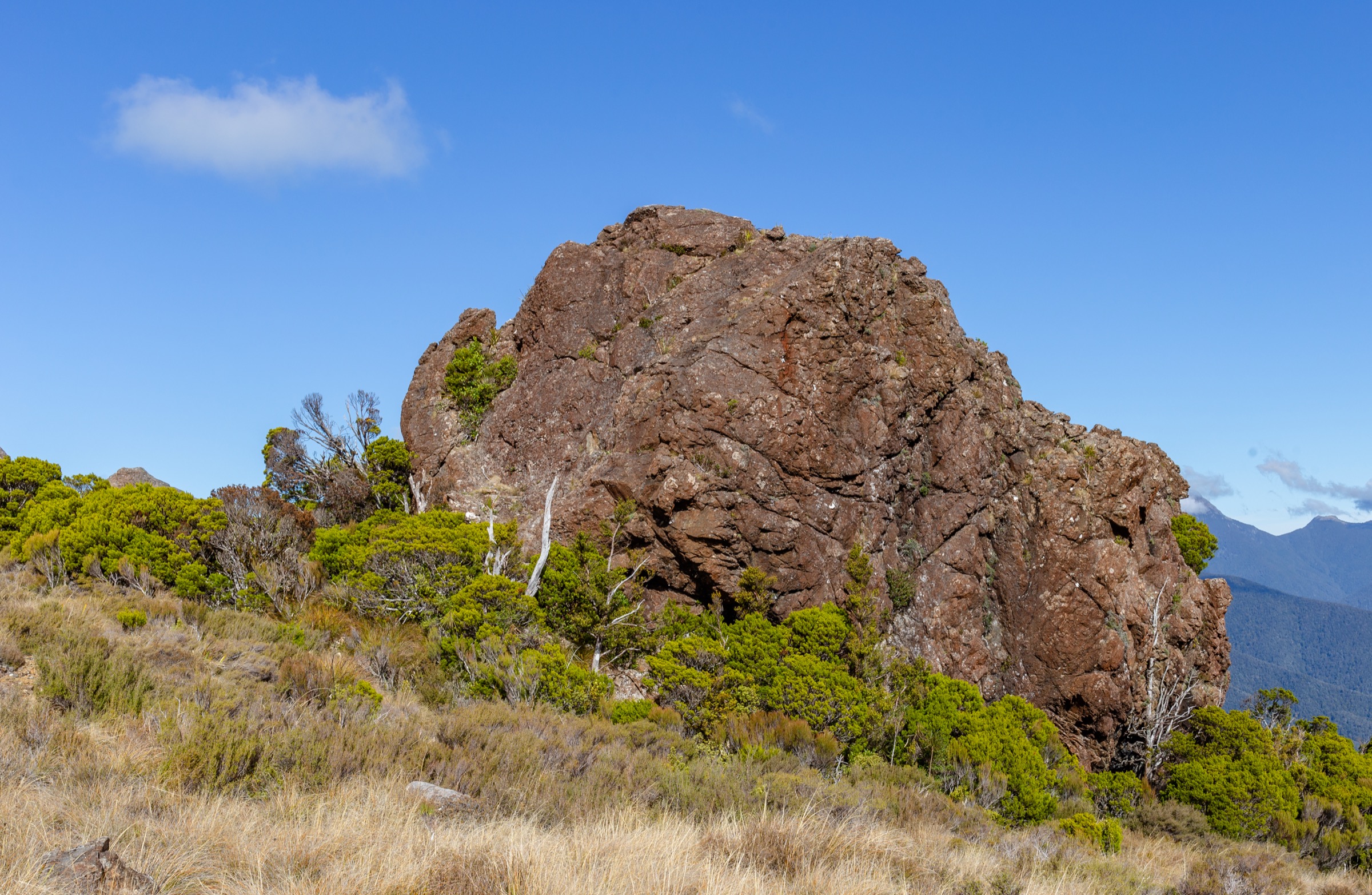 Rock formation on the Saddle Hill route, central Bryant Range