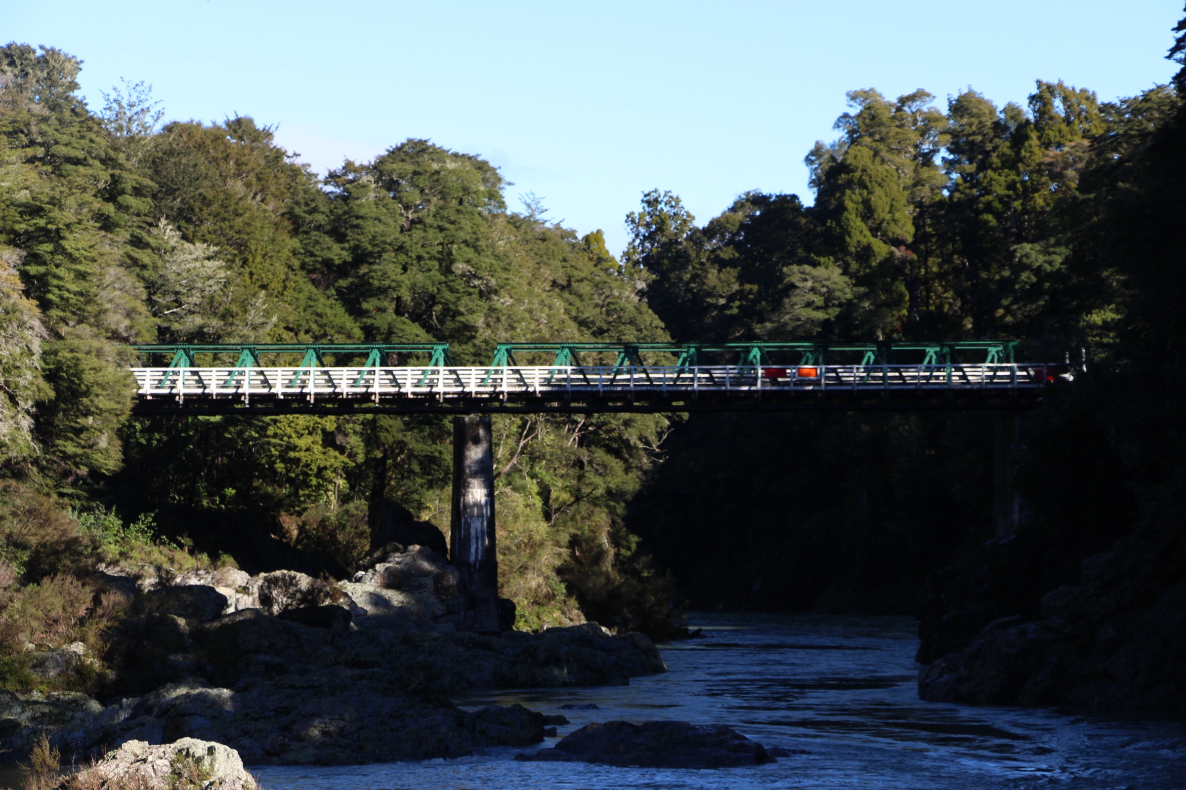 Pelorus Bridge Scenic Reserve — the Pelorus River gorge crossed by the historic road bridge