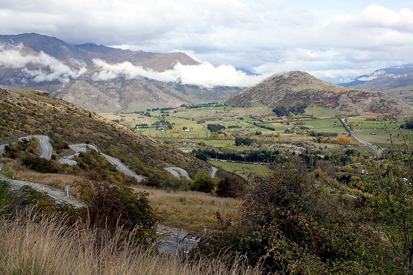 Crown Range Road near the summit