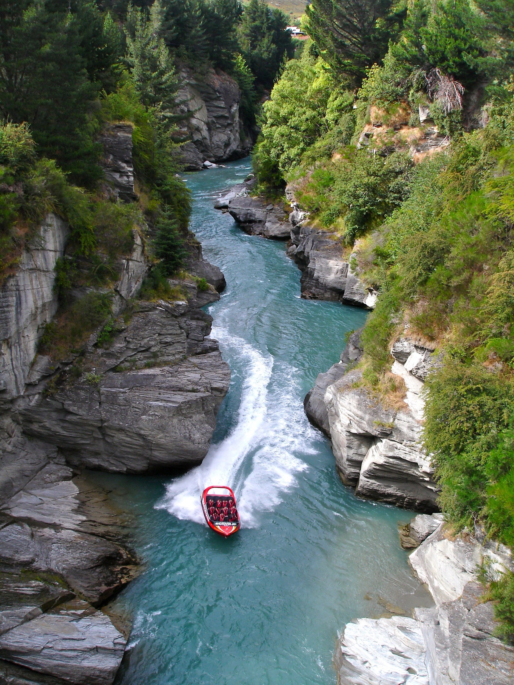 Shotover Jet boating the Shotover River canyons at Queenstown