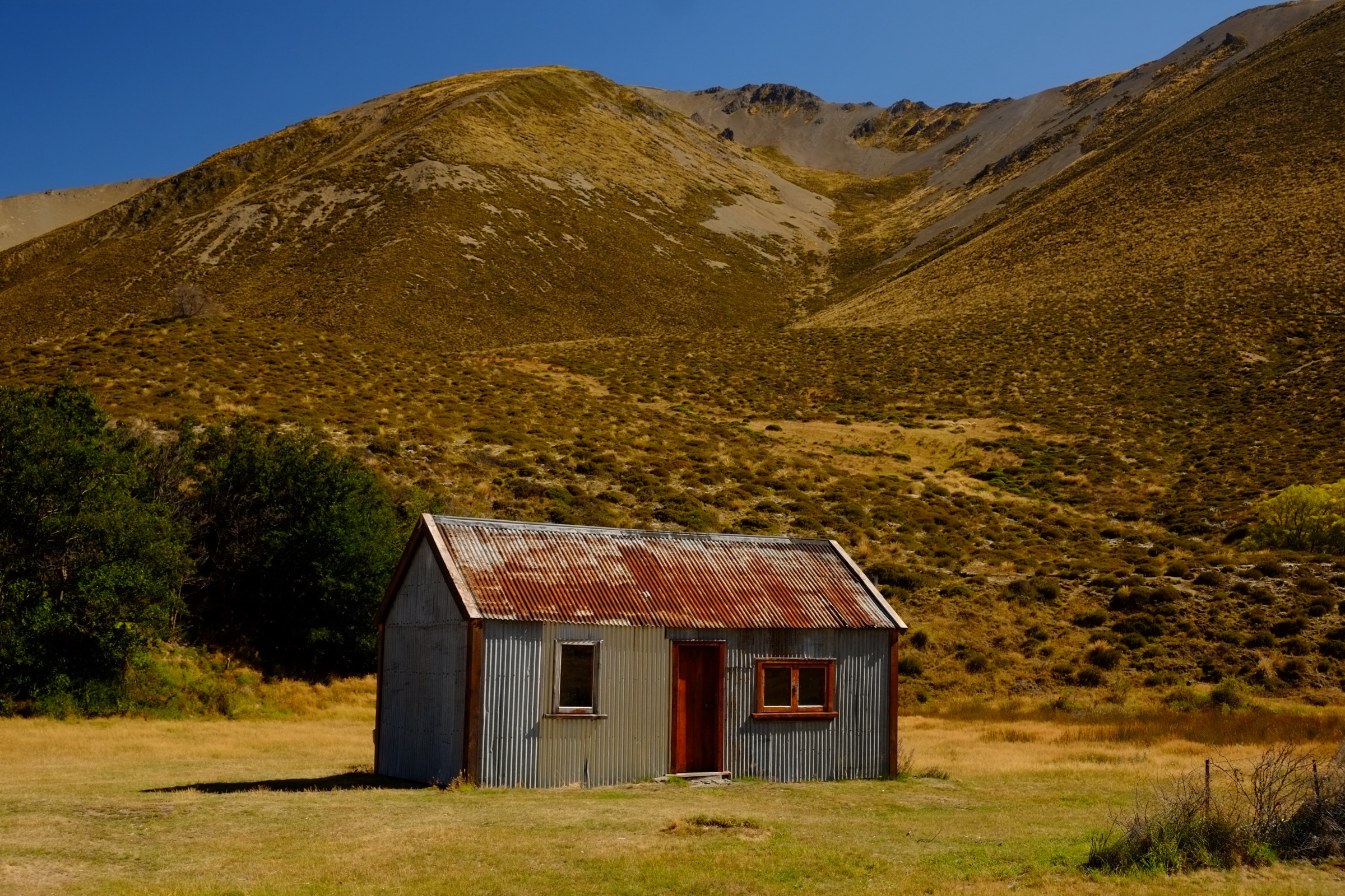 High-country road corridor between Lake Tennyson and the St James, New Zealand