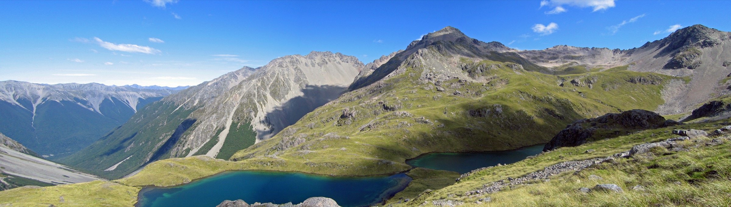 Central St Arnaud Range crest above Mount Angelus Valley, Nelson Lakes, New Zealand