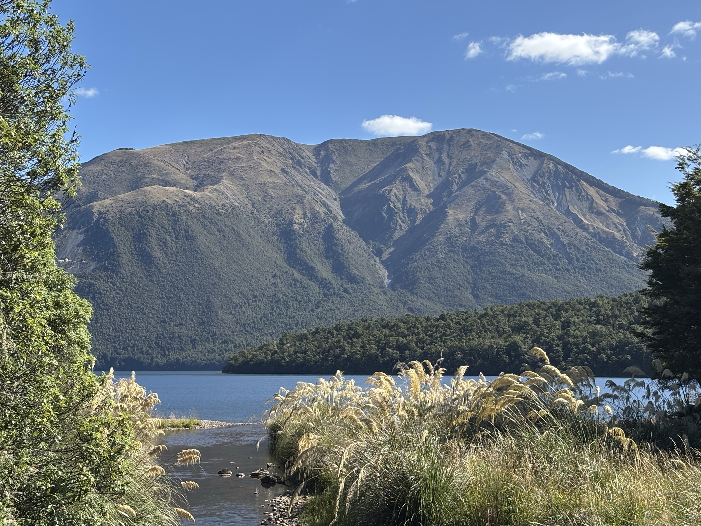 Mouth of Black Valley Stream with Pourangahau / Mount Robert beyond, Nelson Lakes National Park, New Zealand