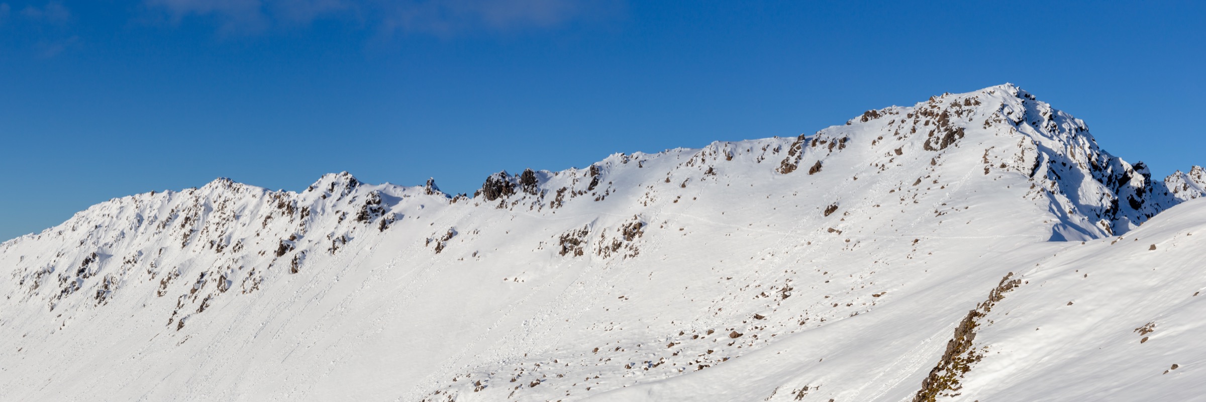 Robert Ridge Route in winter, Nelson Lakes National Park, New Zealand