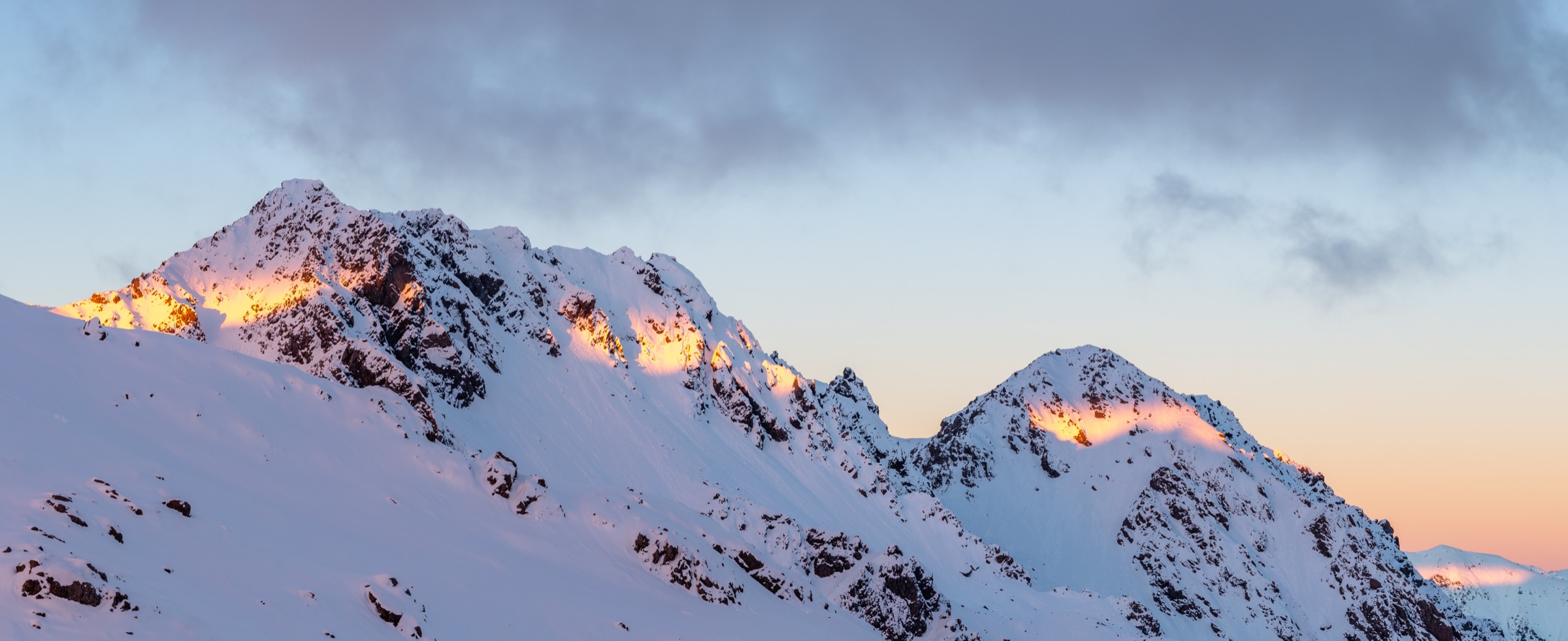 Peaks between Hukere Stream and Shift Creek valley, Nelson Lakes National Park, New Zealand