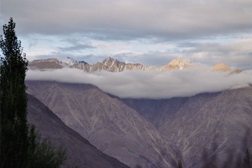 Karakoram peaks above the Nubra Valley