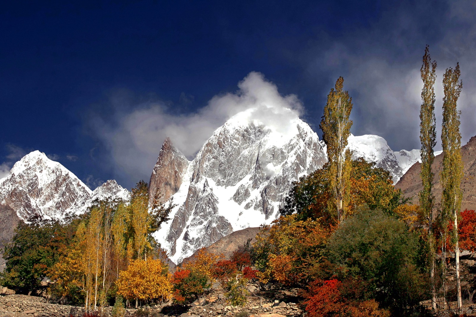 A panoramic view of Ultar Peak, Karakoram, Hunza