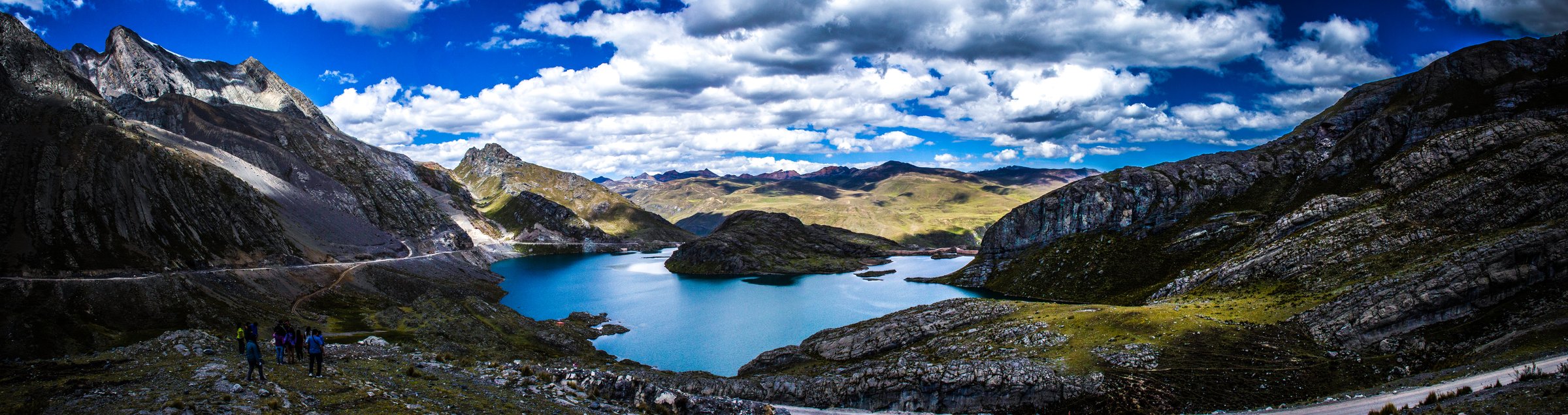 Panorámica Laguna Chuchun below Cordillera La Viuda, Canta, Peru